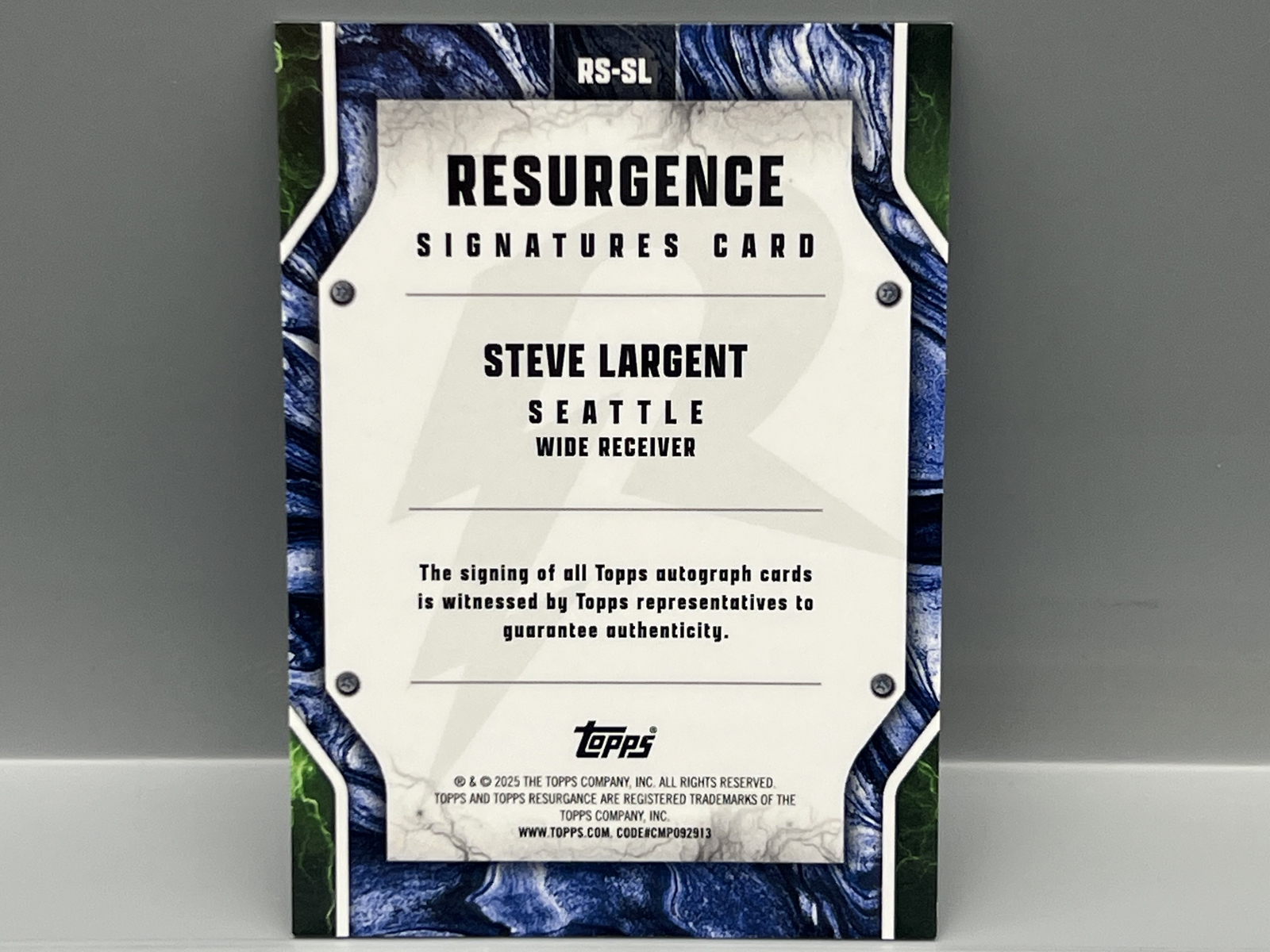 2025 Topps Resurgence Steve Largent Refractor Auto #RS-SL