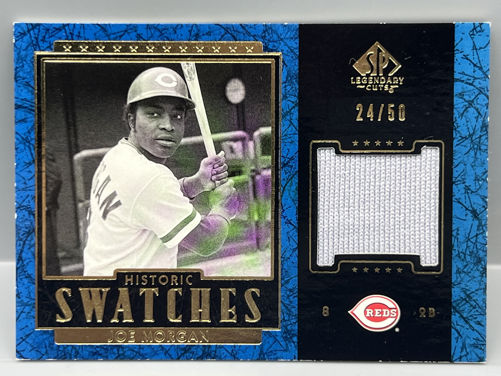 2003 Upper Deck SP Legendary Cuts Joe Morgan Historic Swatches Game Used Relic #/50