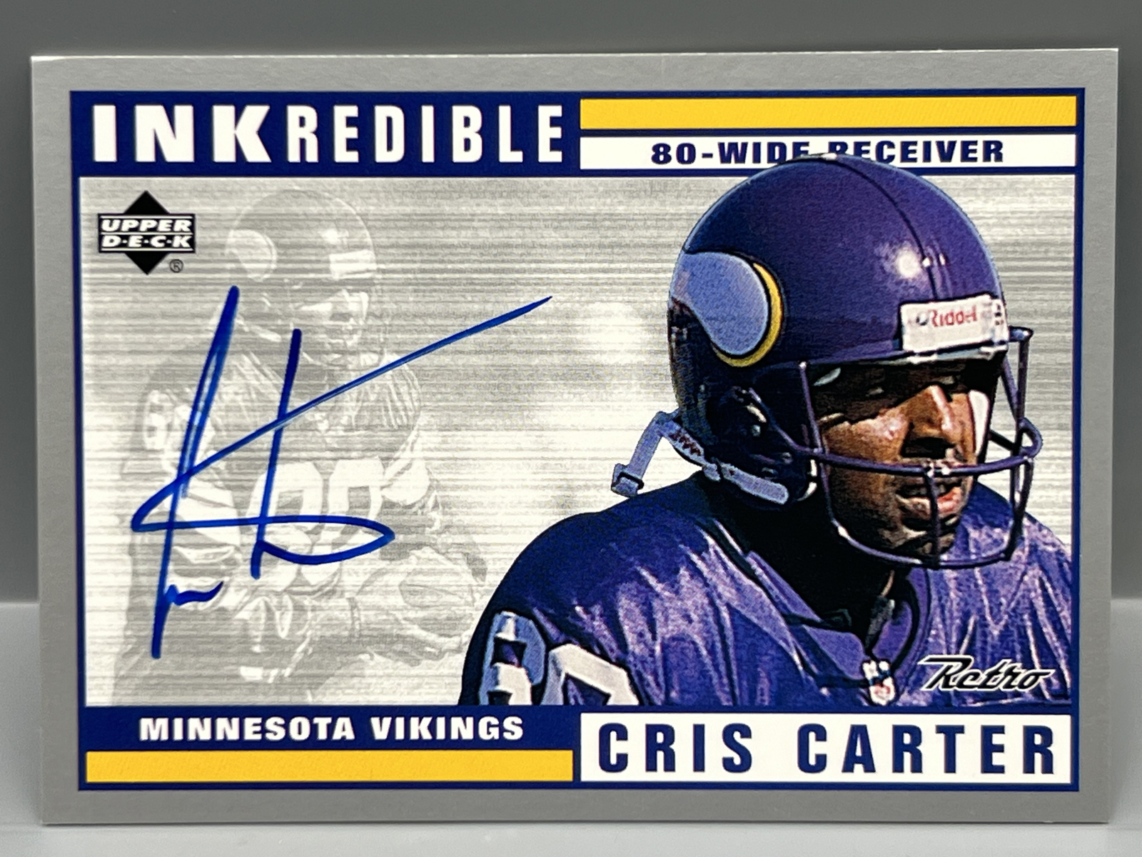 1999 Upper Deck Retro Inkredible Cris Carter On Card Auto #CC