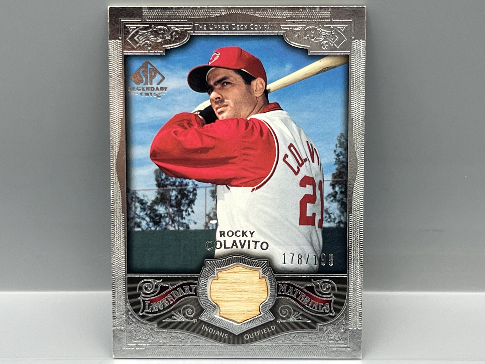 2006 Upper Deck SP Legendary Cuts Rocky Colavito Game Used Legendary Materials Bat Relic #/199