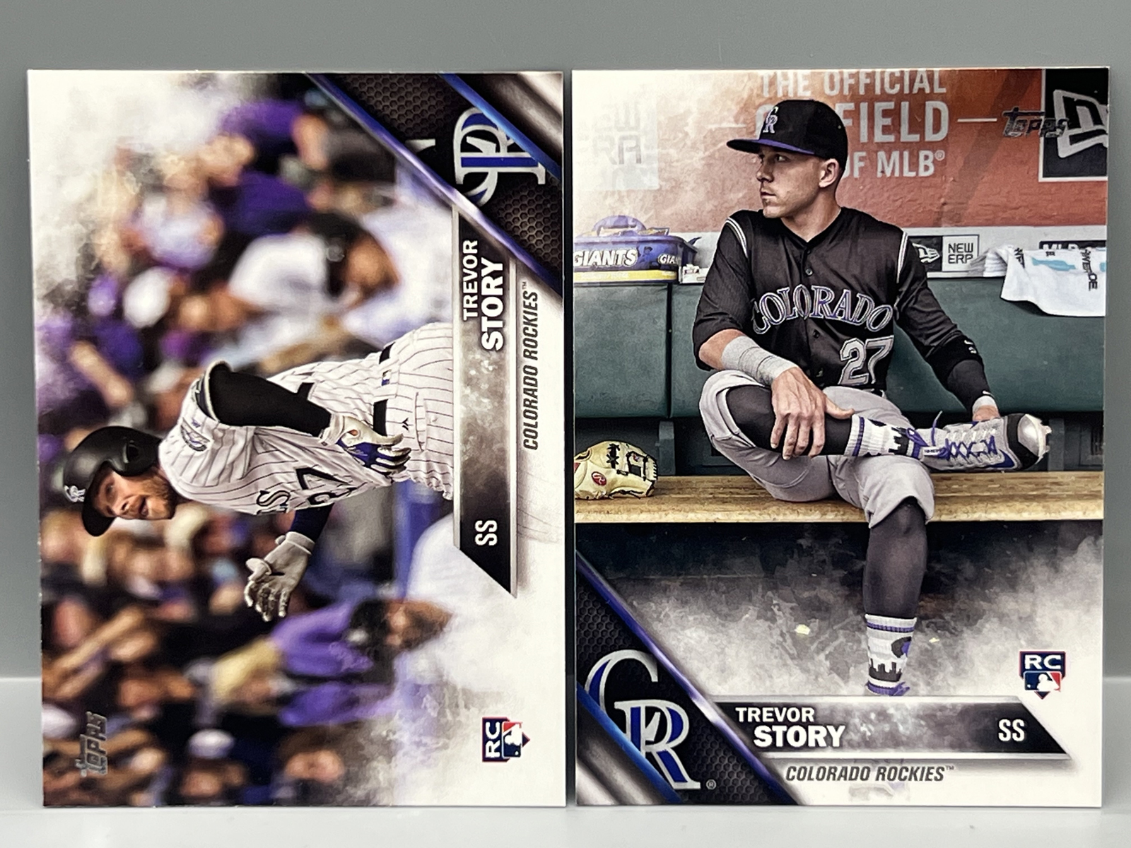 2016 Topps Update Trevor Story RC #US226 & Photo Variation SSP RC #US226