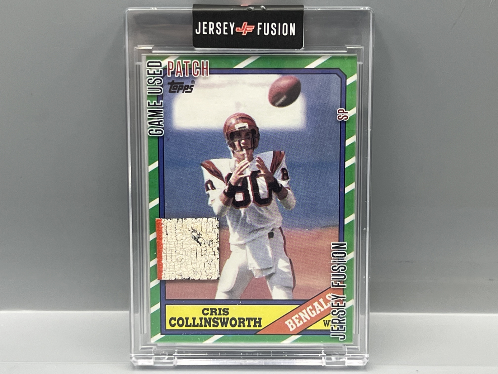 2022 Jersey Fusion 1986 Topps Cris Collinsworth Game Used Patch - Sealed In Mag From Jersey Fusion