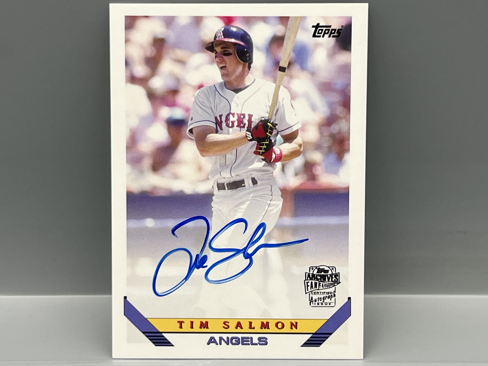 2013 Topps Archives Tim Salmon On Card Auto