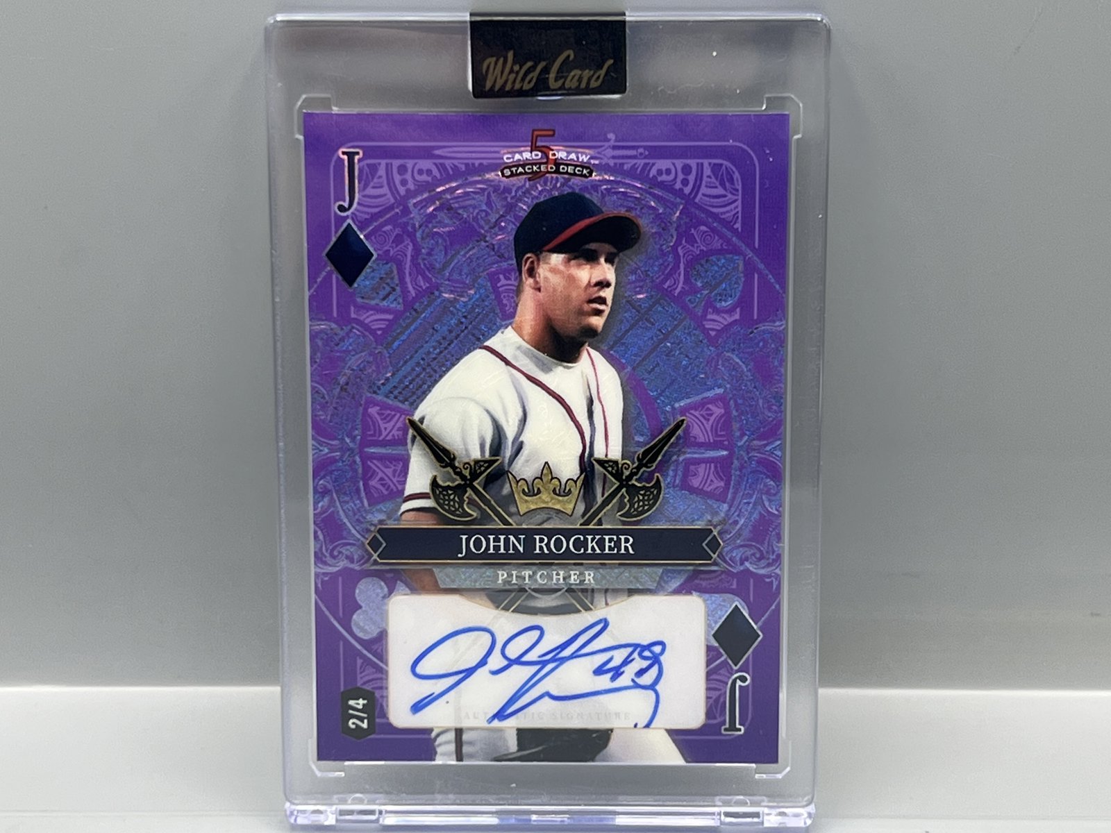 2024 Wild Card John Rocker Purple Auto #/4 - Sealed In Mag From Wild Card