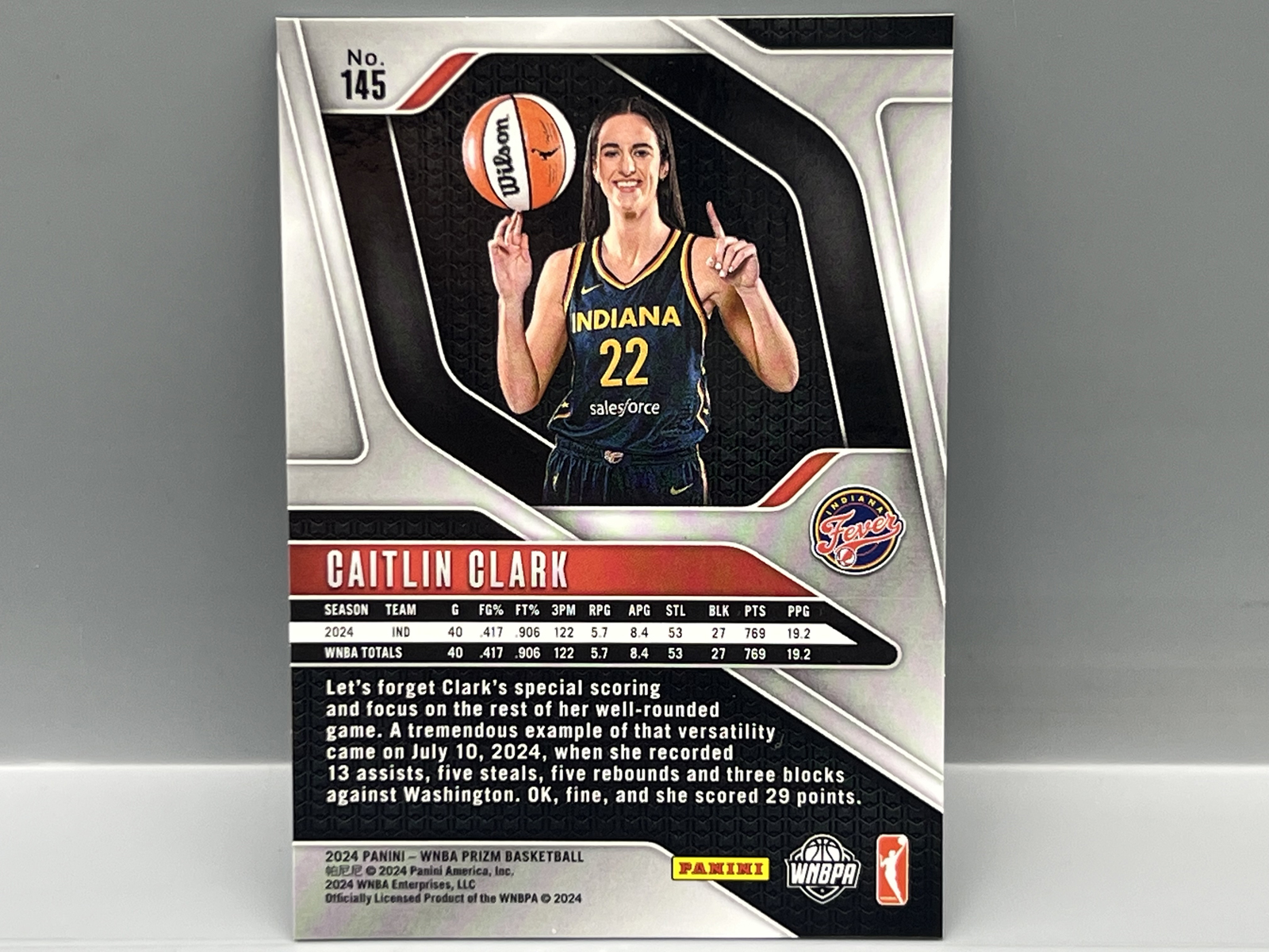 2024 Panini WNBA Prizm Caitlin Clark RC #145
