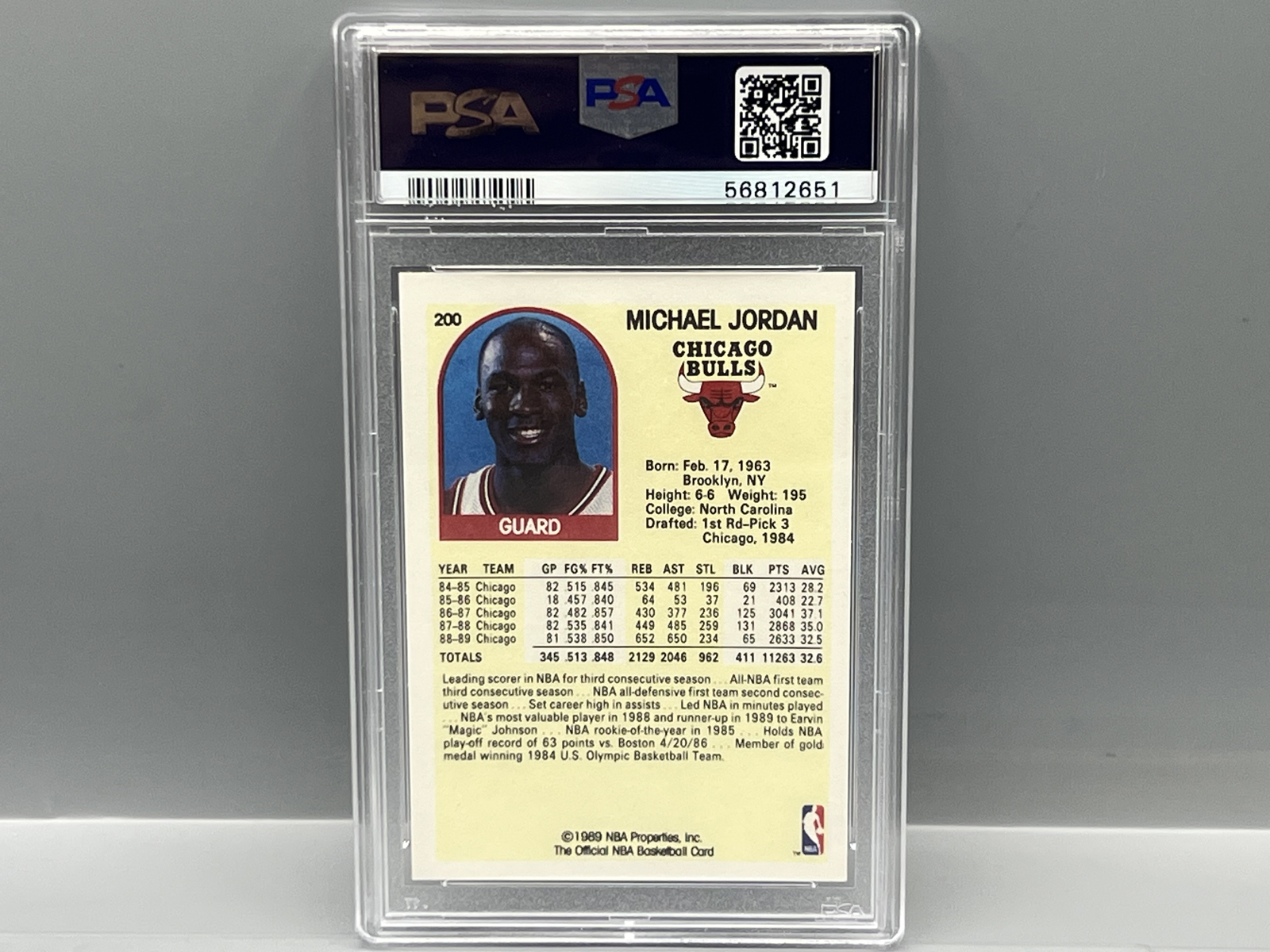 1989 Hoops Michael Jordan #200 PSA NM-MT 8