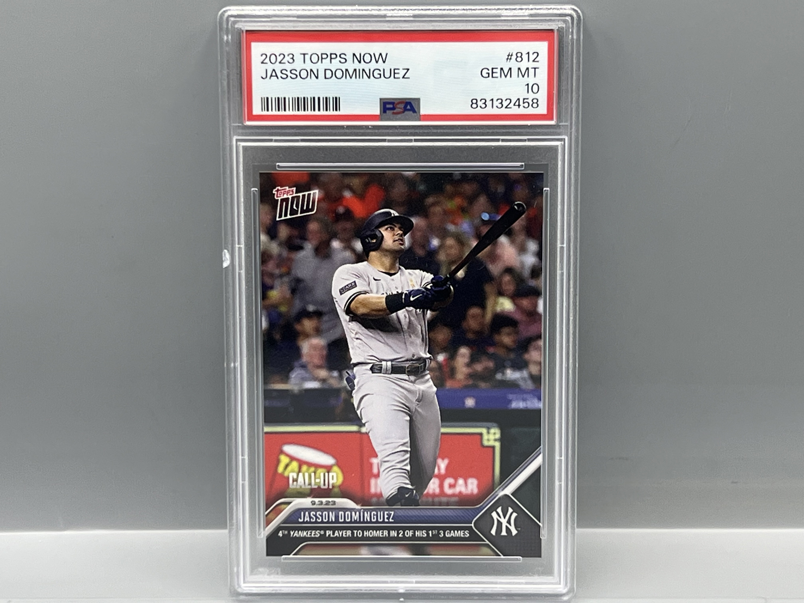 2023 Topps Now Jasson Dominguez #812 PSA Gem Mint 10