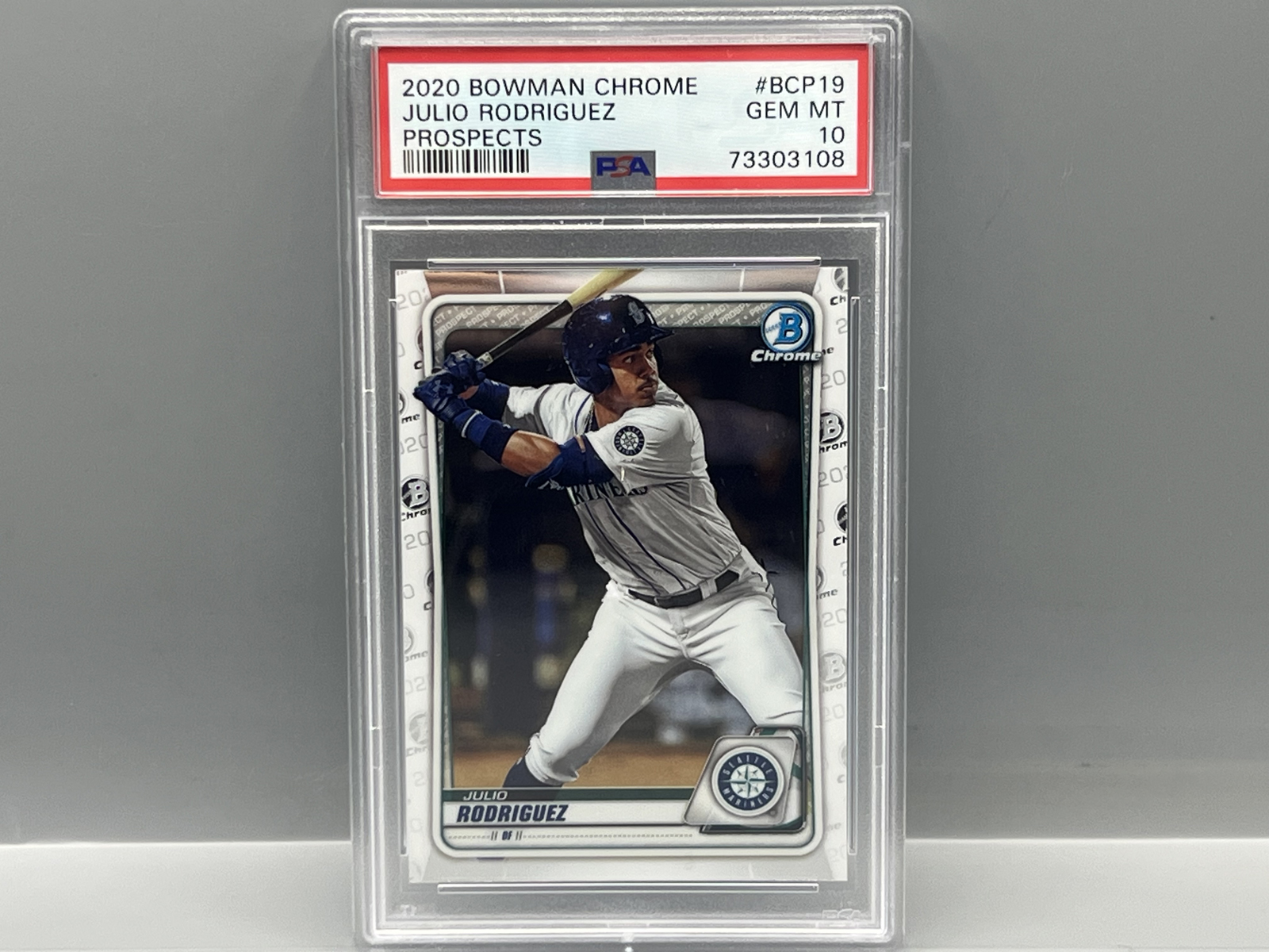 2020 Bowman Chrome Julio Rodriguez Prospect/RC #BCP19 PSA Gem Mint 10