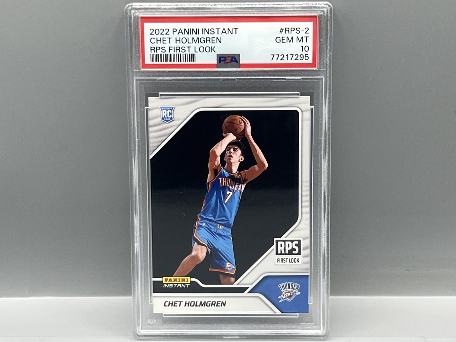 2022 Panini Instant Chet Holmgren RPS First Look RC #RPS-2 PSA Gem Mint 10