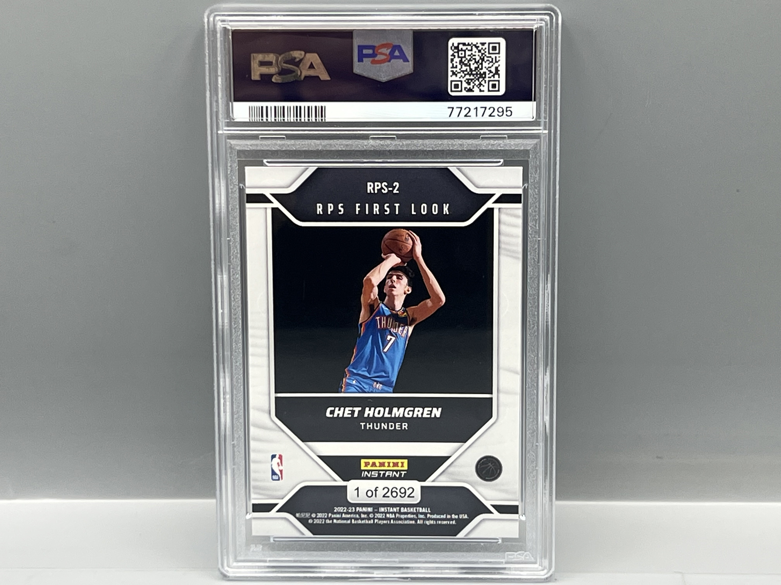 2022 Panini Instant Chet Holmgren RPS First Look RC #RPS-2 PSA Gem Mint 10