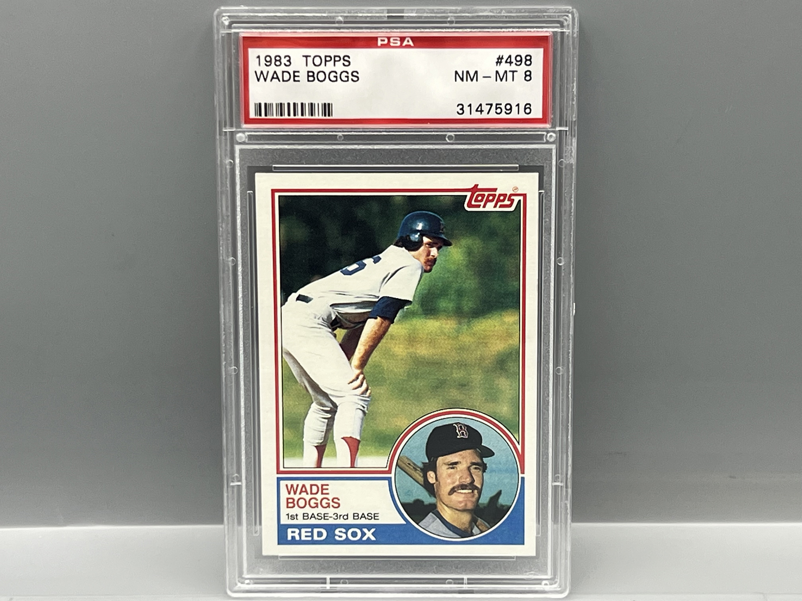 1983 Topps Wade Boggs RC #498 PSA NM-MT 8