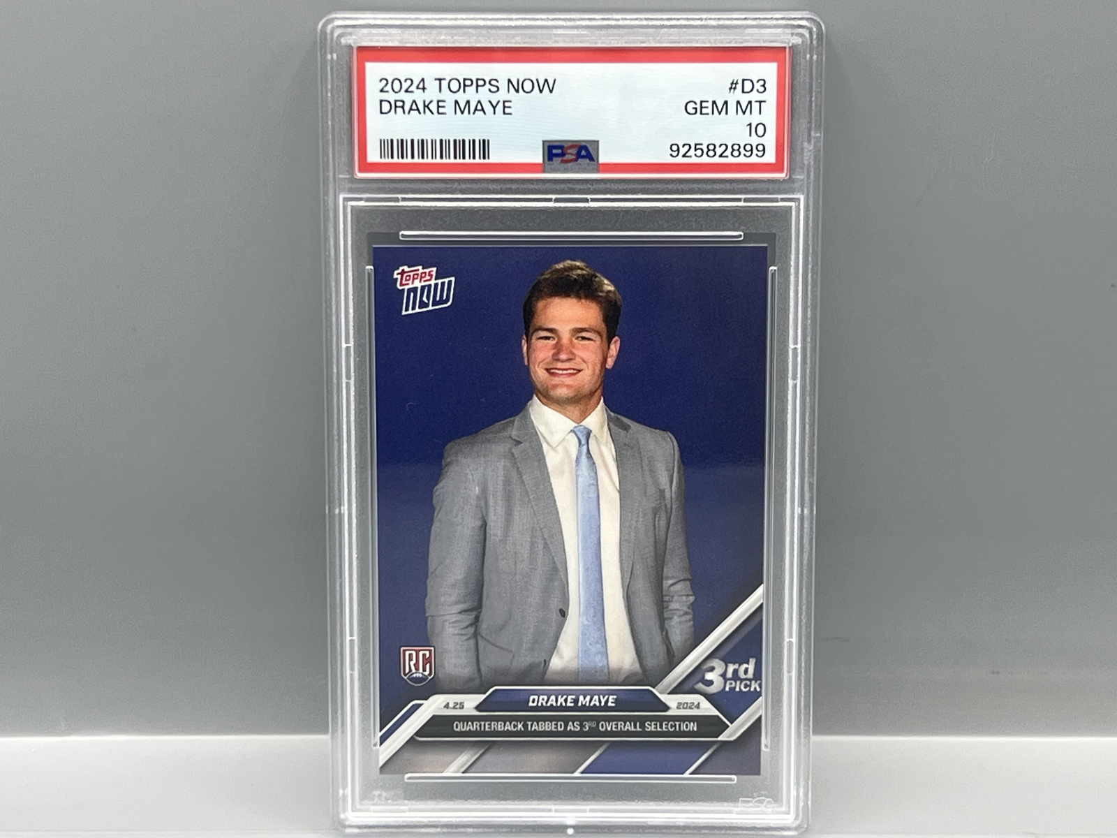 2024 Topps Now Drake Maye RC #D3 PSA Gem Mint 10
