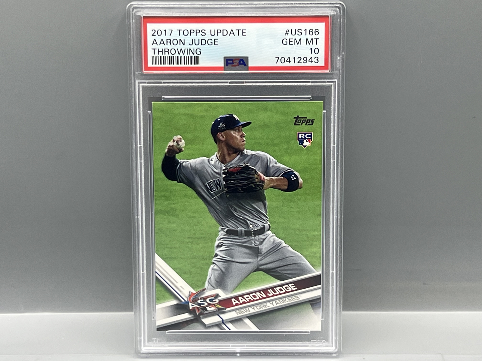2017 Topps Update Aaron Judge Throwing RC #US166 PSA Gem Mint 10