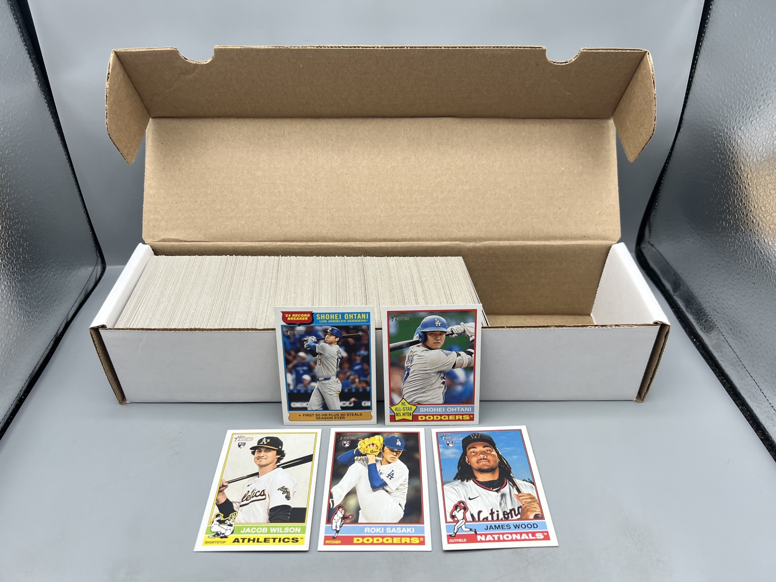 2025 Topps Heritage Baseball Complete 400 Card Base Set W/ James Wood RC, Roki Sasaki RC, & Jacob Wilson RC
