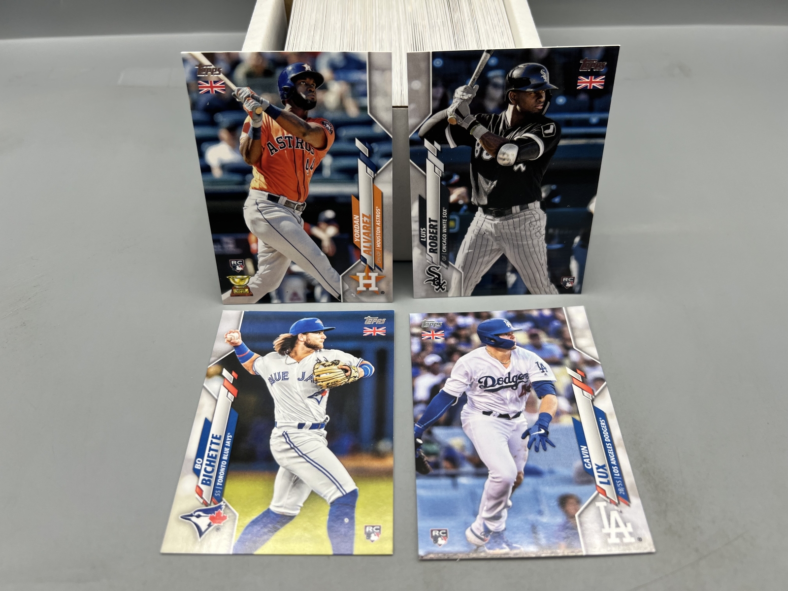 2020 Topps UK Edition Baseball Complete 200 Card Set W/ Yordan Alvarez RC, Luis Robert RC, Gavin Lux RC, & Bo Bichette RC