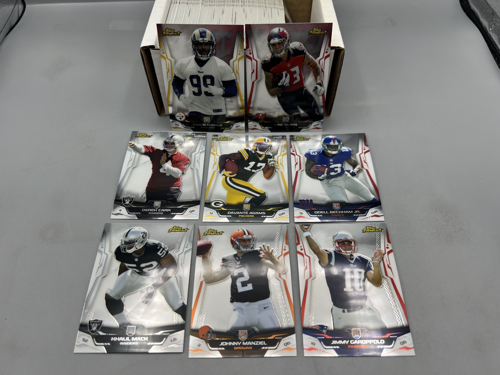 2014 Topps Finest Football Complete 150 Card Set W/ Aaron Donald RC, Mike Evans RC, Odell Beckham Jr. RC, & Many More Star RCs