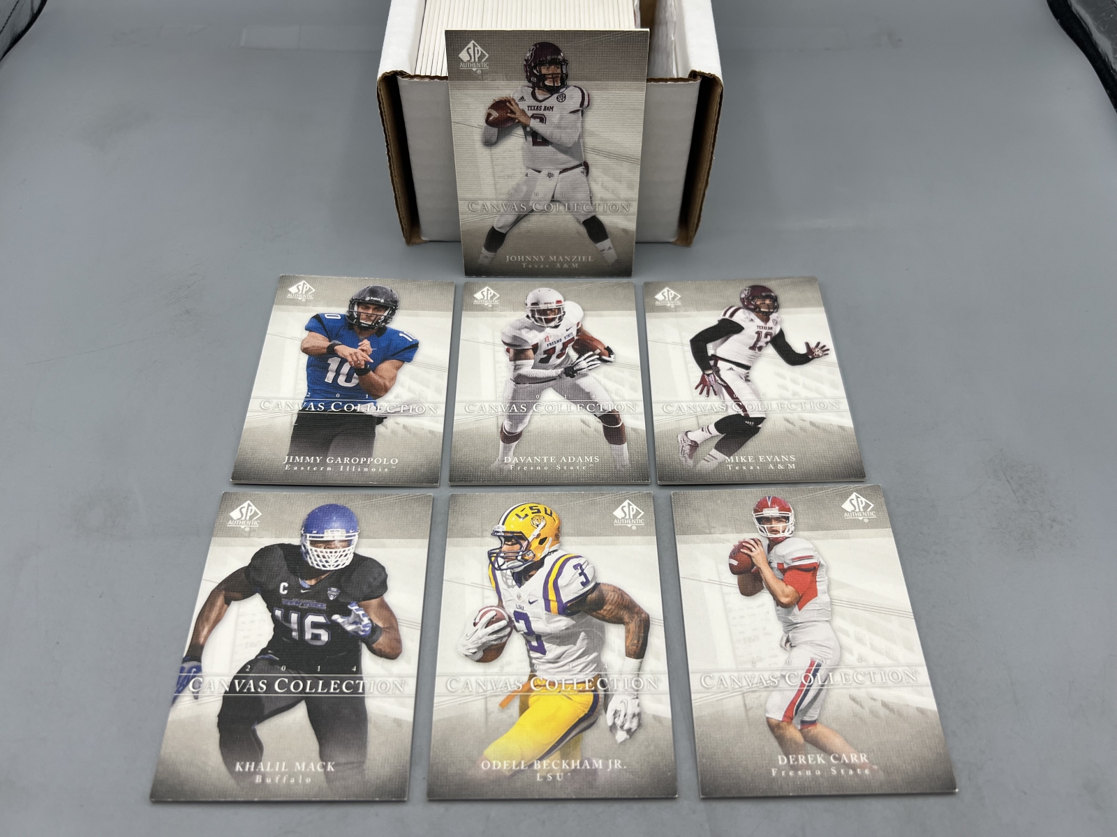 2014 Upper Deck SP Authentic Canvas Football Complete 50 Card Set W/ Mike Evans RC, Davante Adams RC, Odell Beckham Jr. RC & Many More Star 