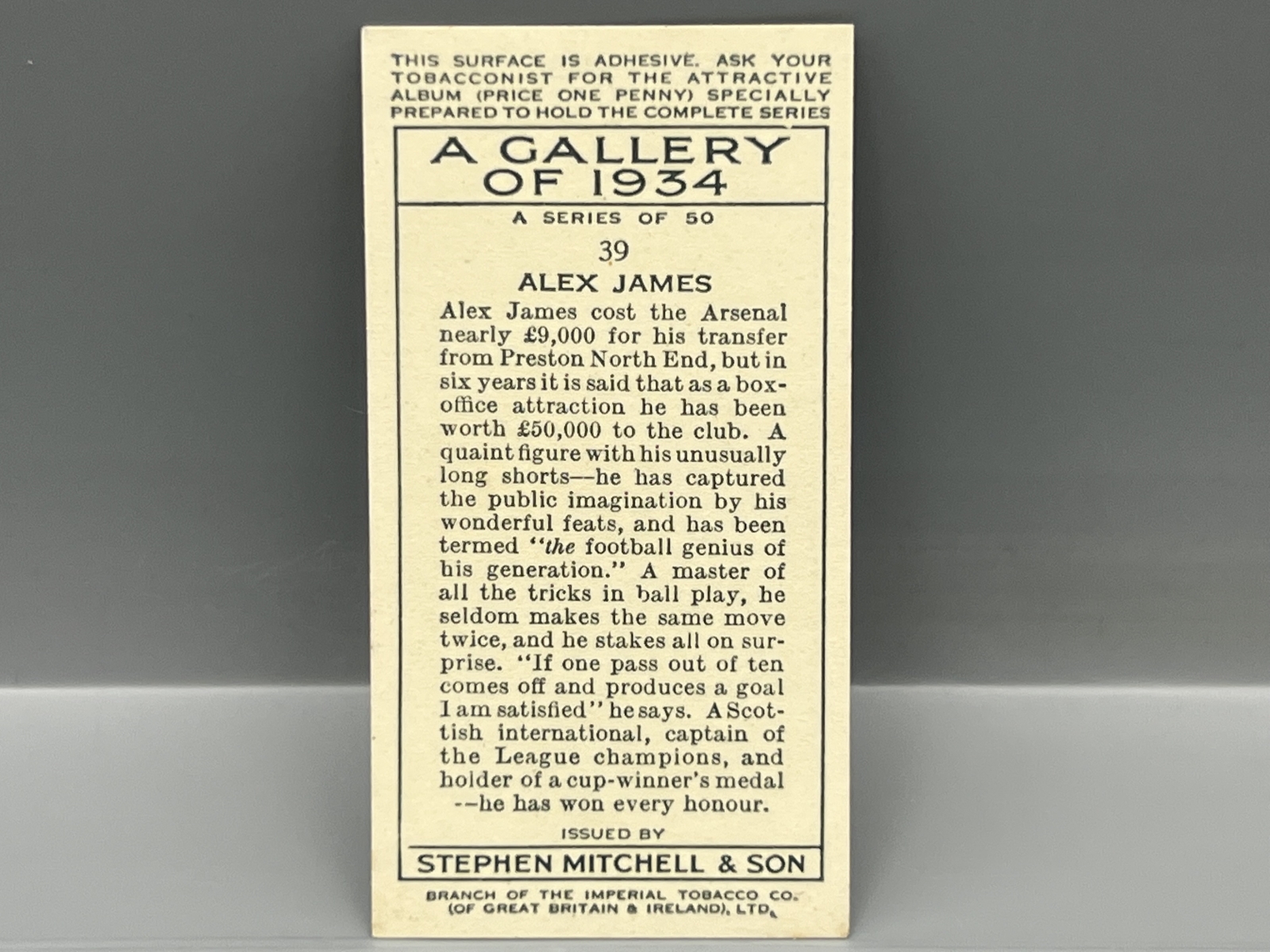 1935 Mitchell & Son Gallery Alex James #39
