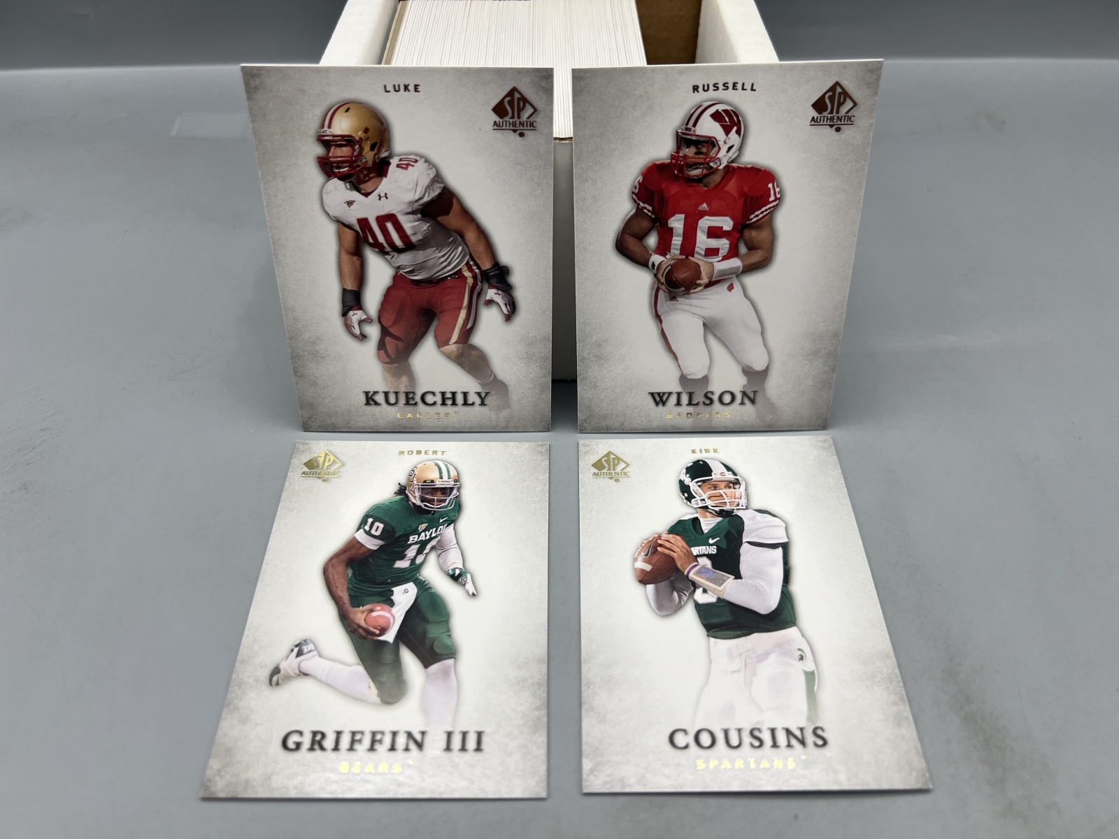 2012 Upper Deck SP Authentic Football Complete 100 Card Set W/ Russell Wilson RC, Kirk Cousins RC, Luke Kuechly RC, & Robert Griffin III RC