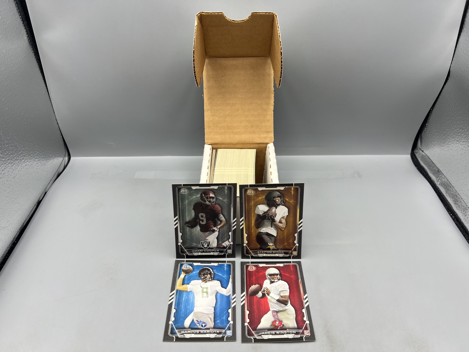 2015 Bowman Black Border Football Complete 110 Rookie Card Set W/ Jameis Winston RC, Marcus Mariota RC, Stefon Diggs RC, & Amari Cooper RC