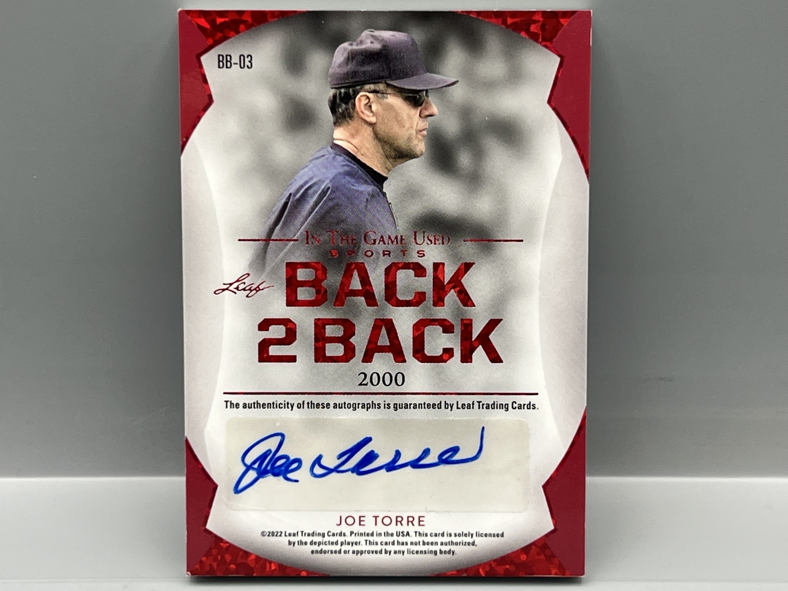 2022 Leaf In The Game Brian Cashman/Joe Torre Dual Back 2 Back Red Auto #/9