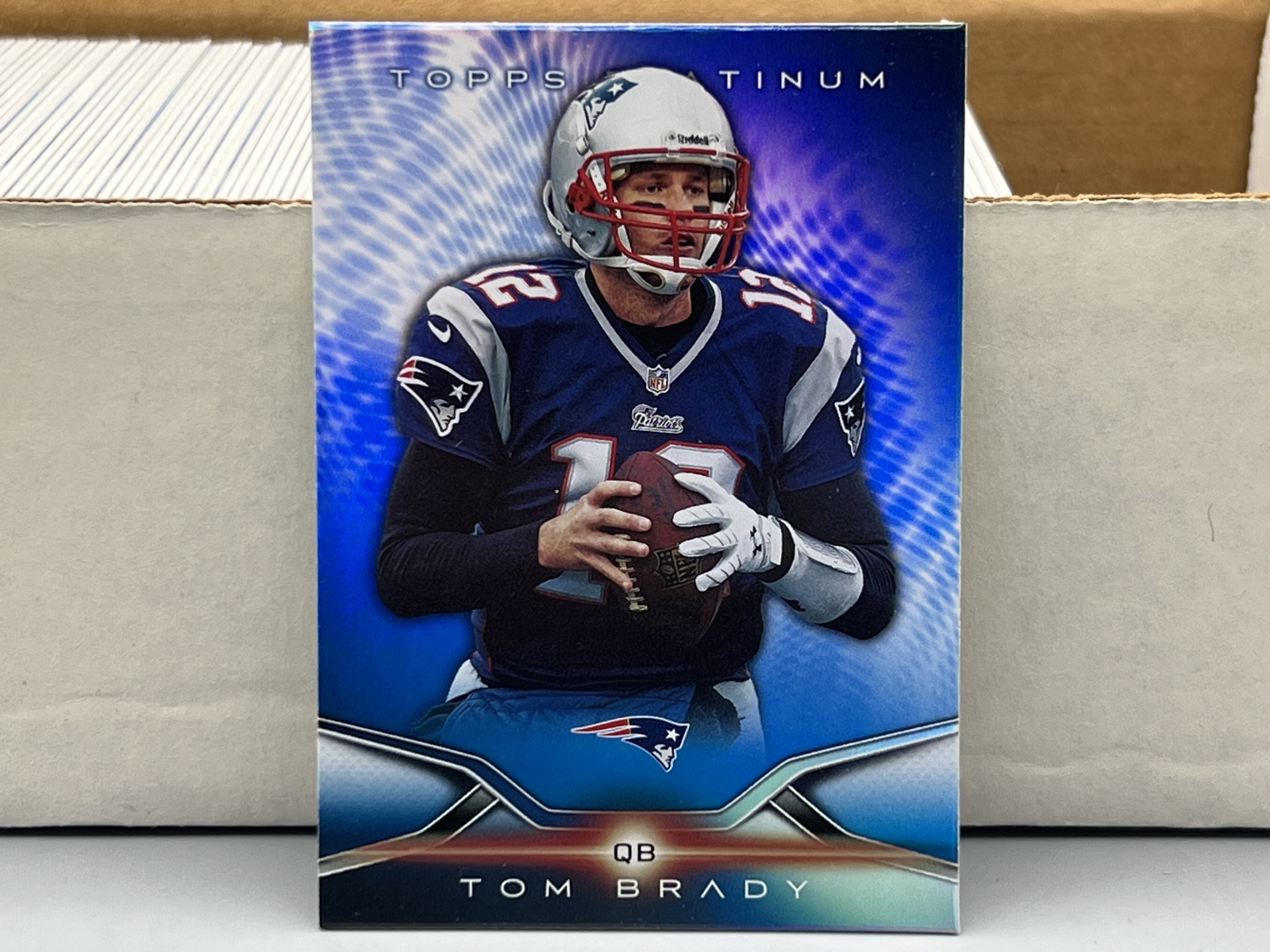 2014 Topps Platinum Football Complete 100 Card Blue Wave Refractor Base Set - No Rookies