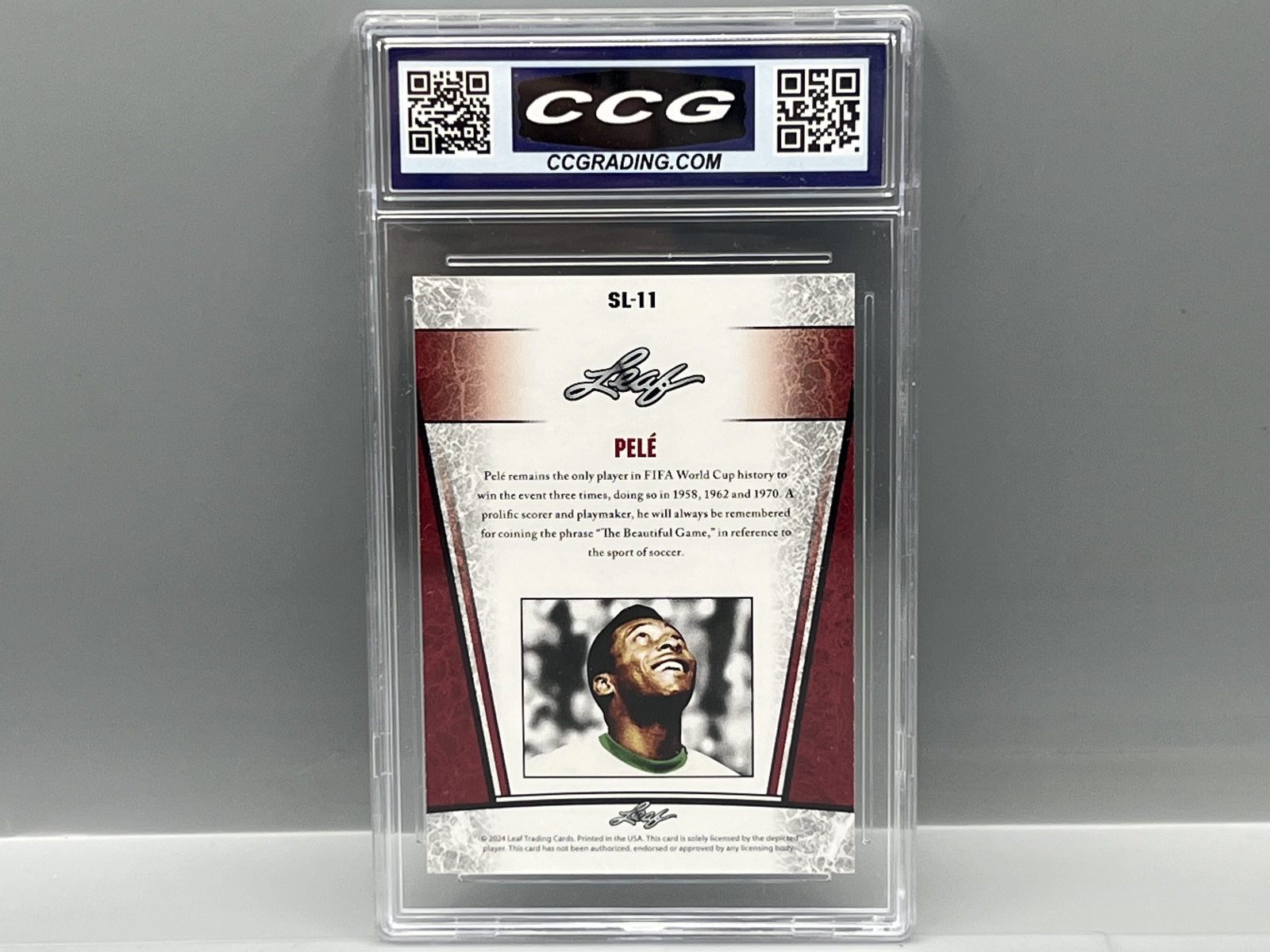 2024 Leaf Silver Legend Pele #SL11 - Slabbed By CCG Grading