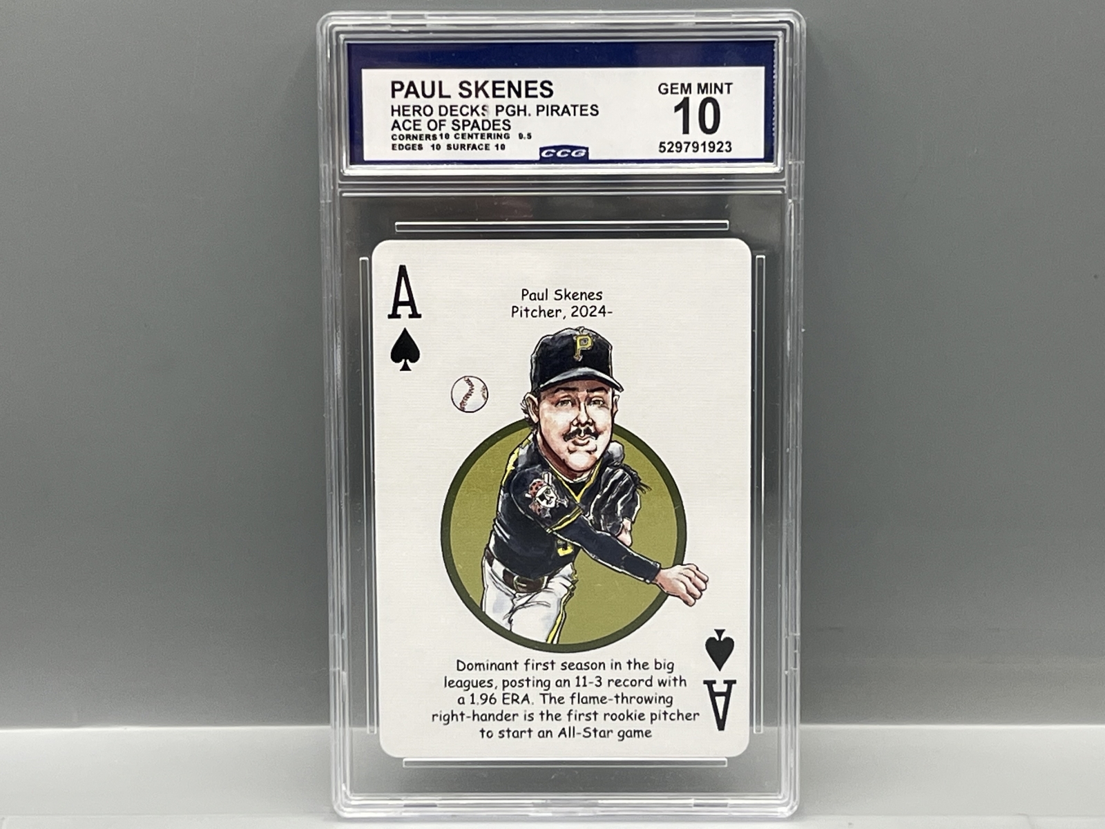 2025-26 Hero Decks Paul Skenes Ace of Spades - Slabbed By CCG Grading