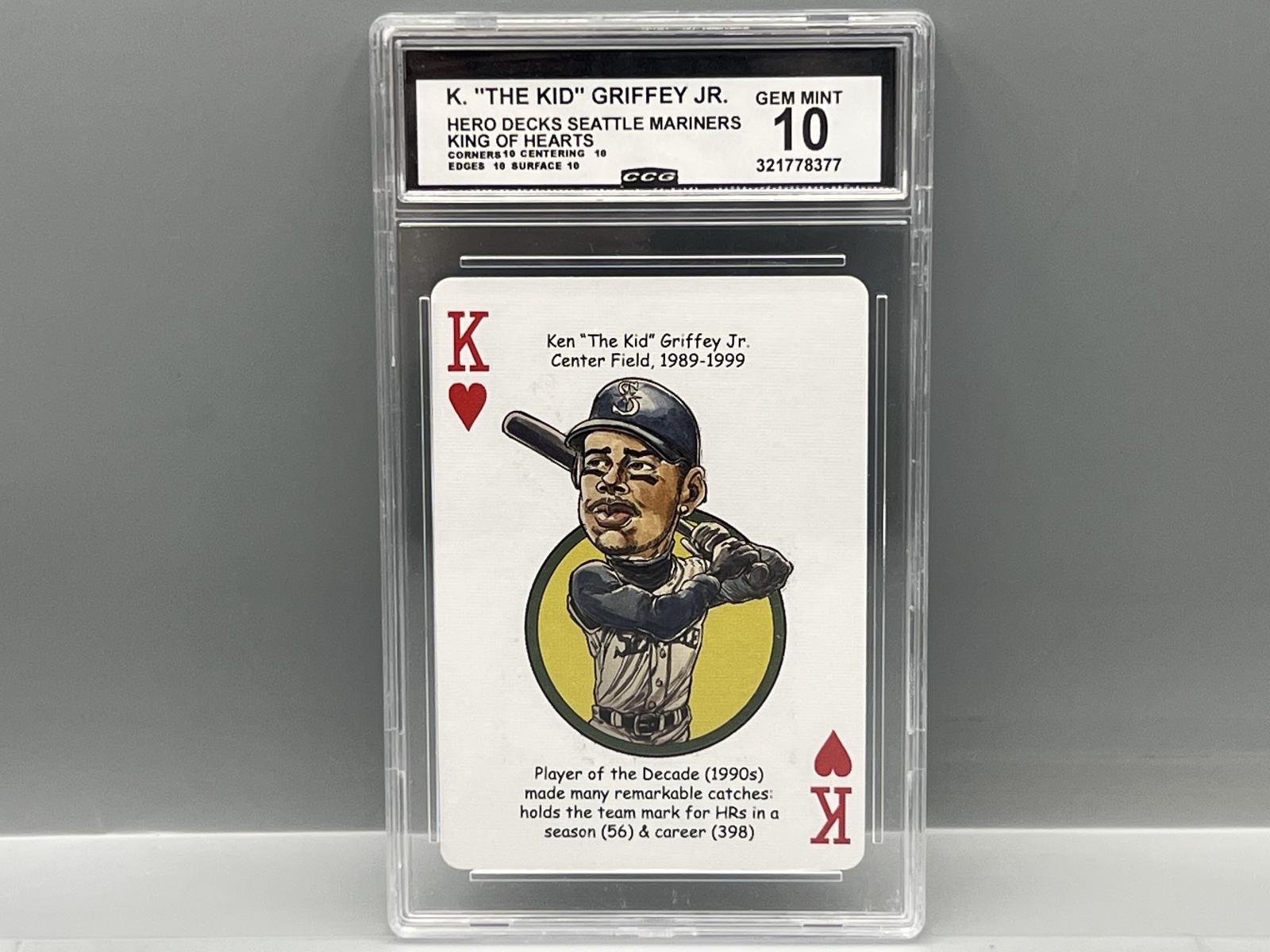 2025-26 Hero Decks Ken Griffey Jr. King of Hearts - Slabbed By CCG Grading