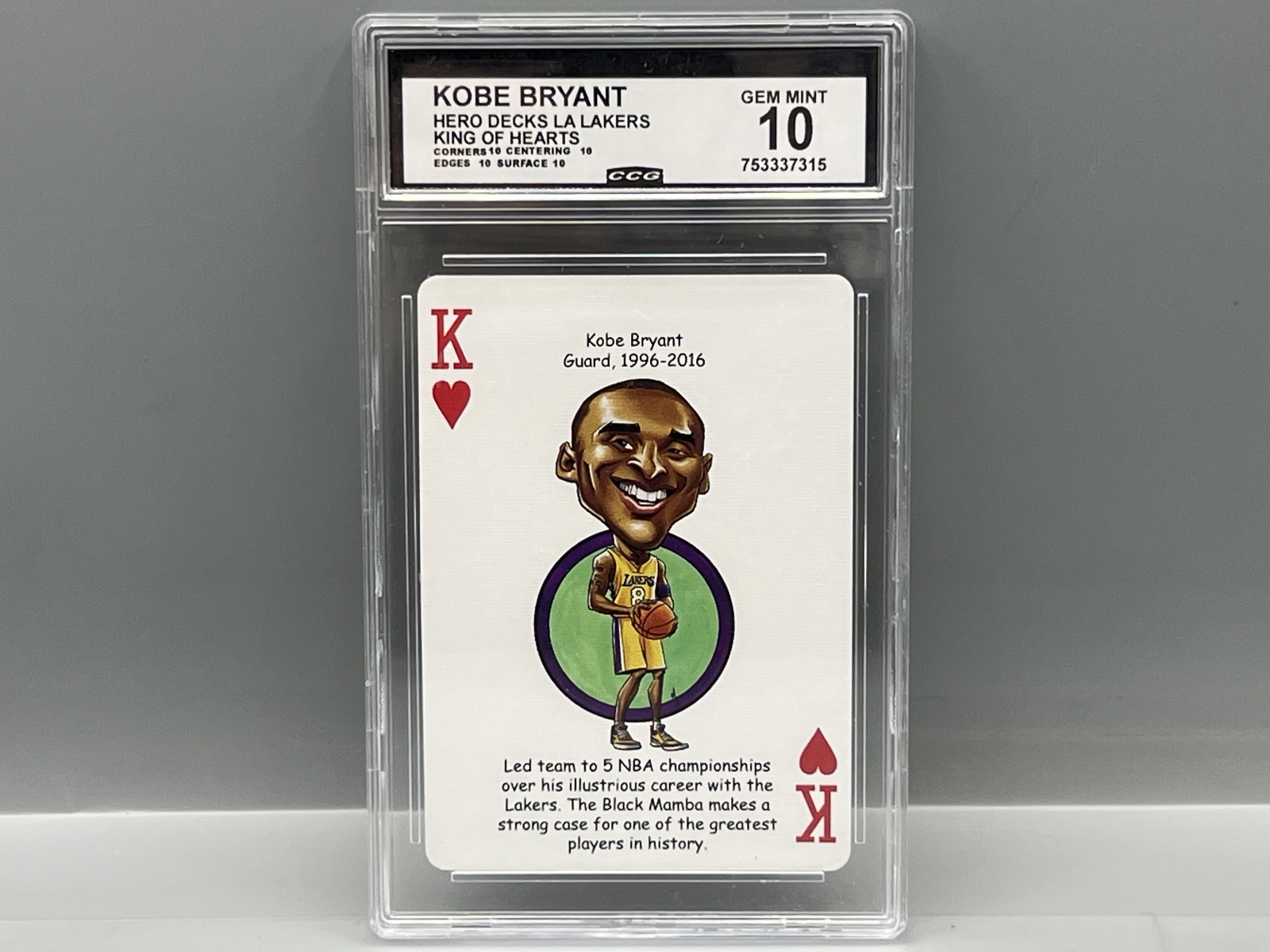 2025-26 Hero Decks Kobe Bryant King of Hearts - Slabbed By CCG Grading