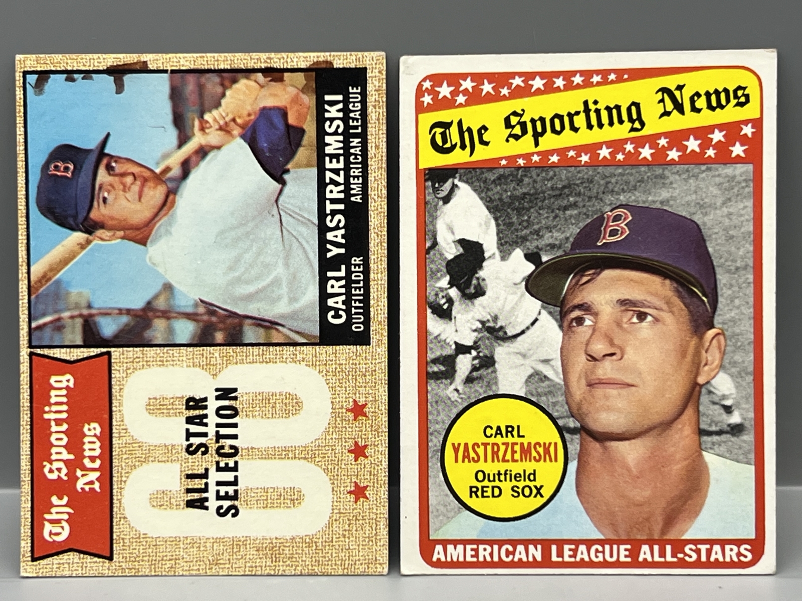 1968 Topps Carl Yastrzemski All Star #369 & 1969 Topps All Star #425