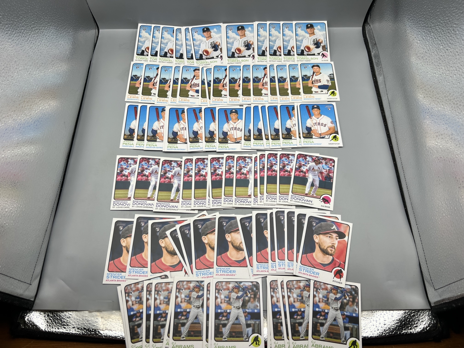 (90) 2022 Topps Heritage Baseball Rookies - (15) of Each Player - Spencer Strider, CJ Abrams, Spencer Torkelson, & More