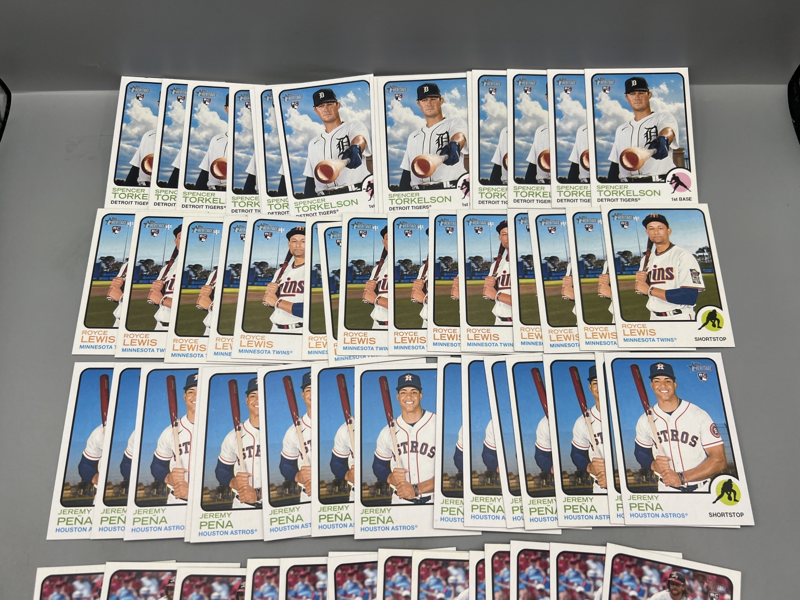 (90) 2022 Topps Heritage Baseball Rookies - (15) of Each Player - Spencer Strider, CJ Abrams, Spencer Torkelson, & More