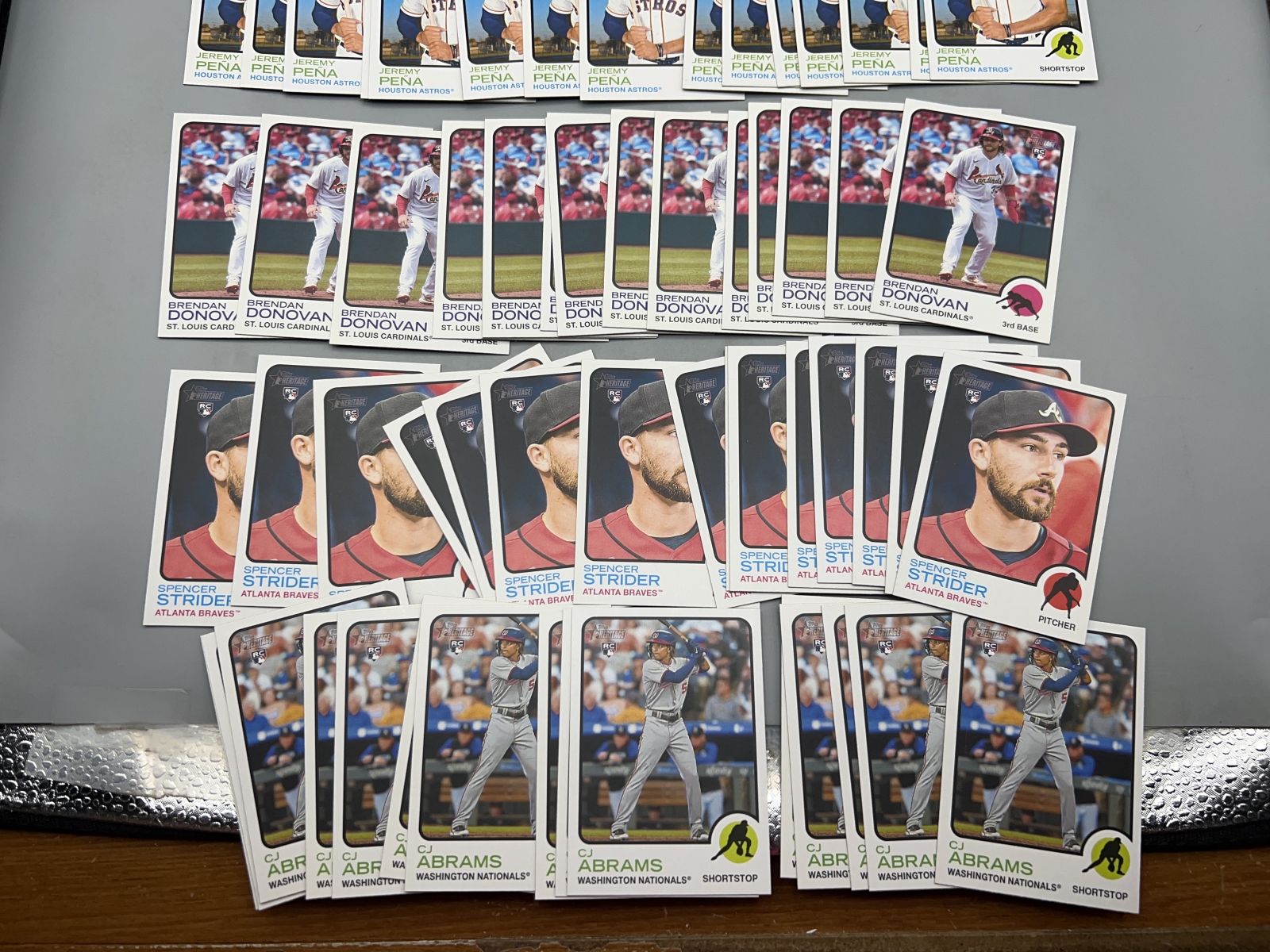 (90) 2022 Topps Heritage Baseball Rookies - (15) of Each Player - Spencer Strider, CJ Abrams, Spencer Torkelson, & More