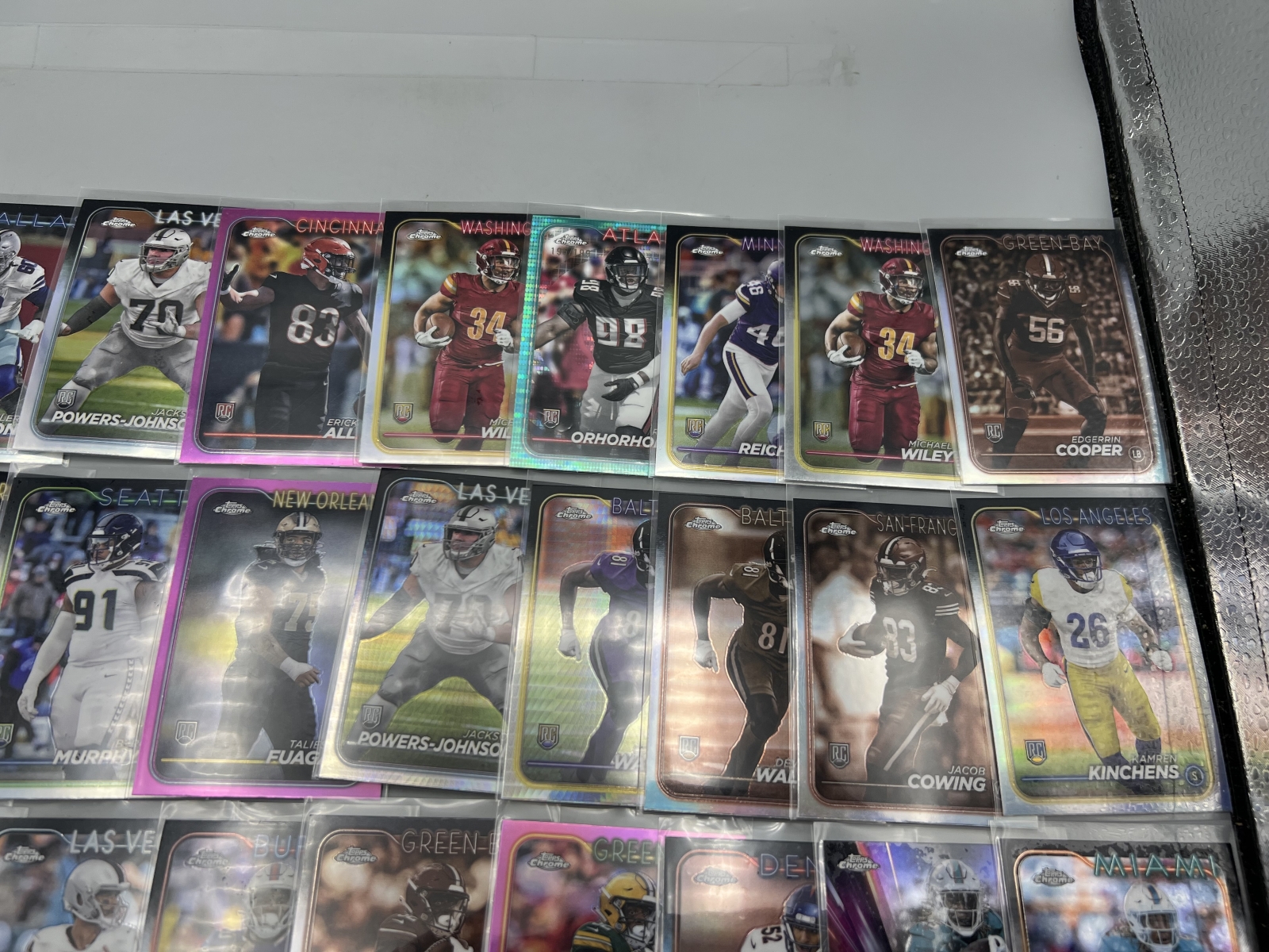 (30+) 2024 Topps Chrome Football Parallel/Refractors - Mostly Rookies