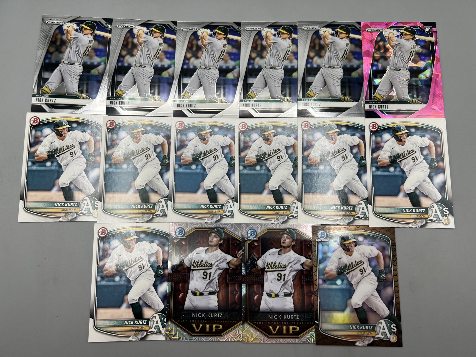 (16) Nick Kurtz Baseball Rookie Cards