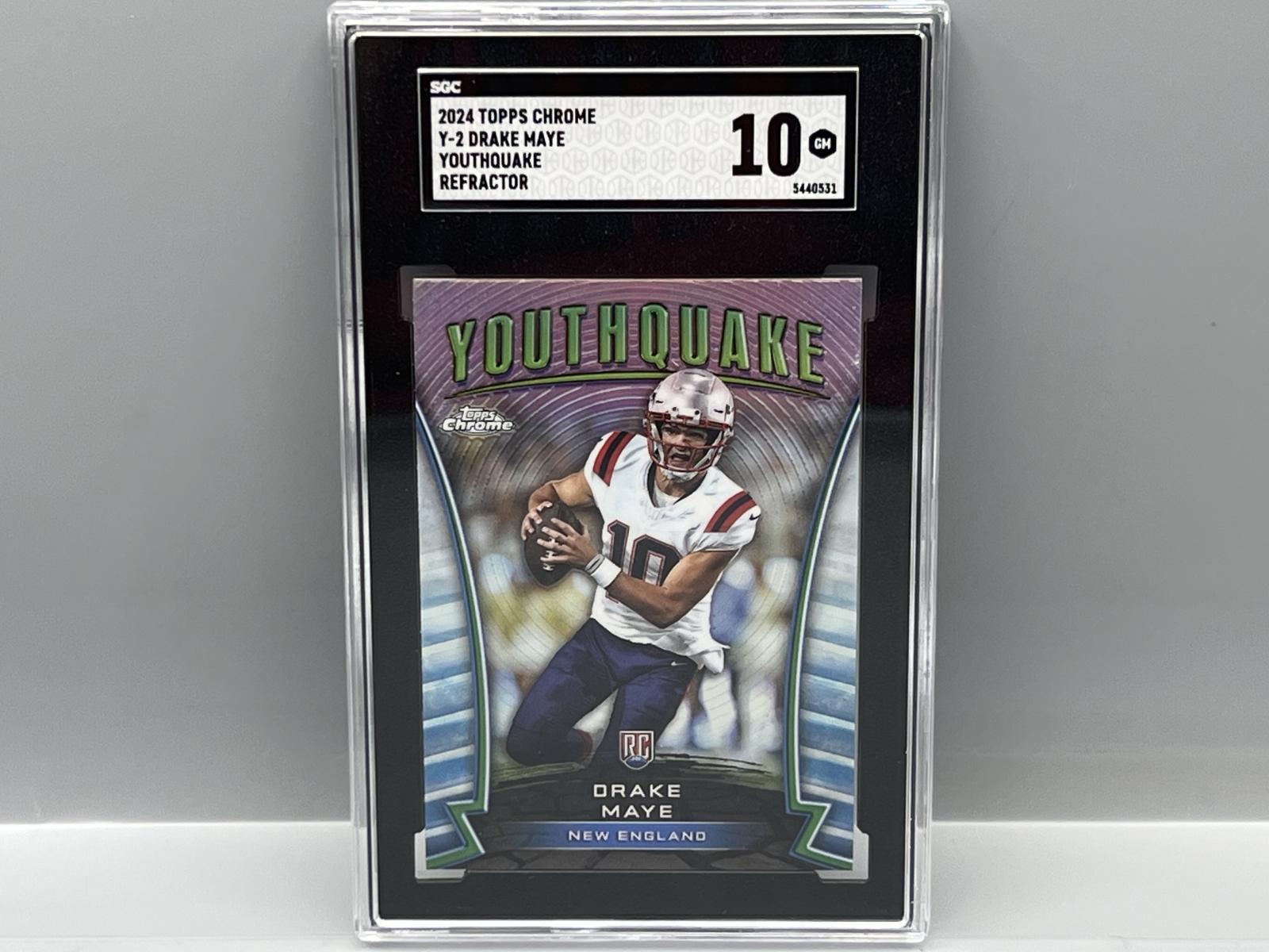 2024 Topps Chrome Drake Maye Youthquake Refractor RC #Y-2 SGC Gem Mint 10