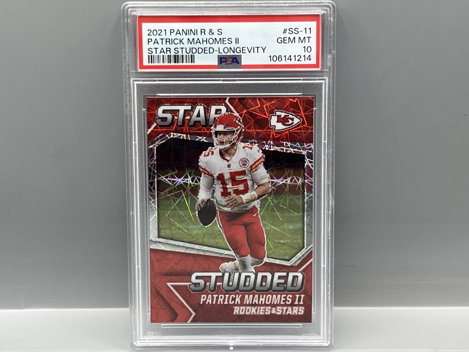 2021 Panini Rookies & Stars Patrick Mahomes II Star Studded Longevity #SS-11 PSA Gem Mint 10