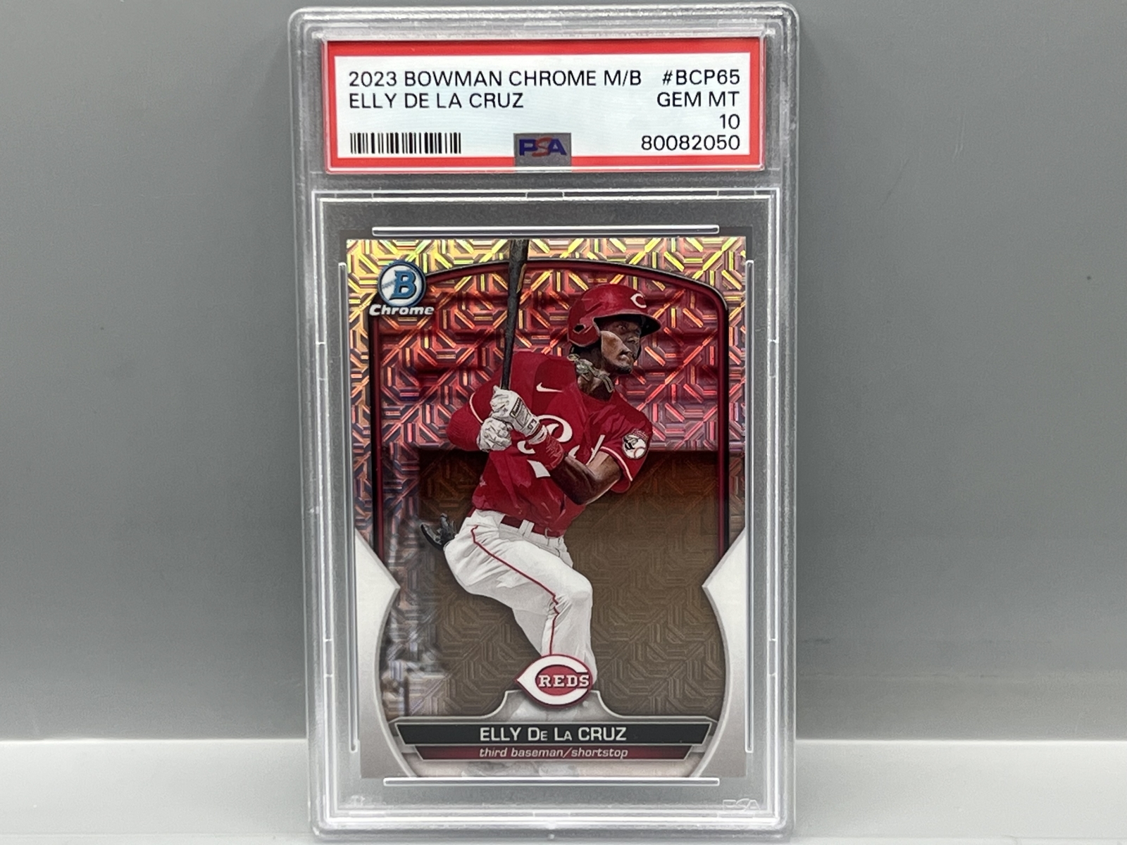 2023 Bowman Chrome Elly De La Cruz Mega Box Refractor #BCP65 PSA Gem Mint 10