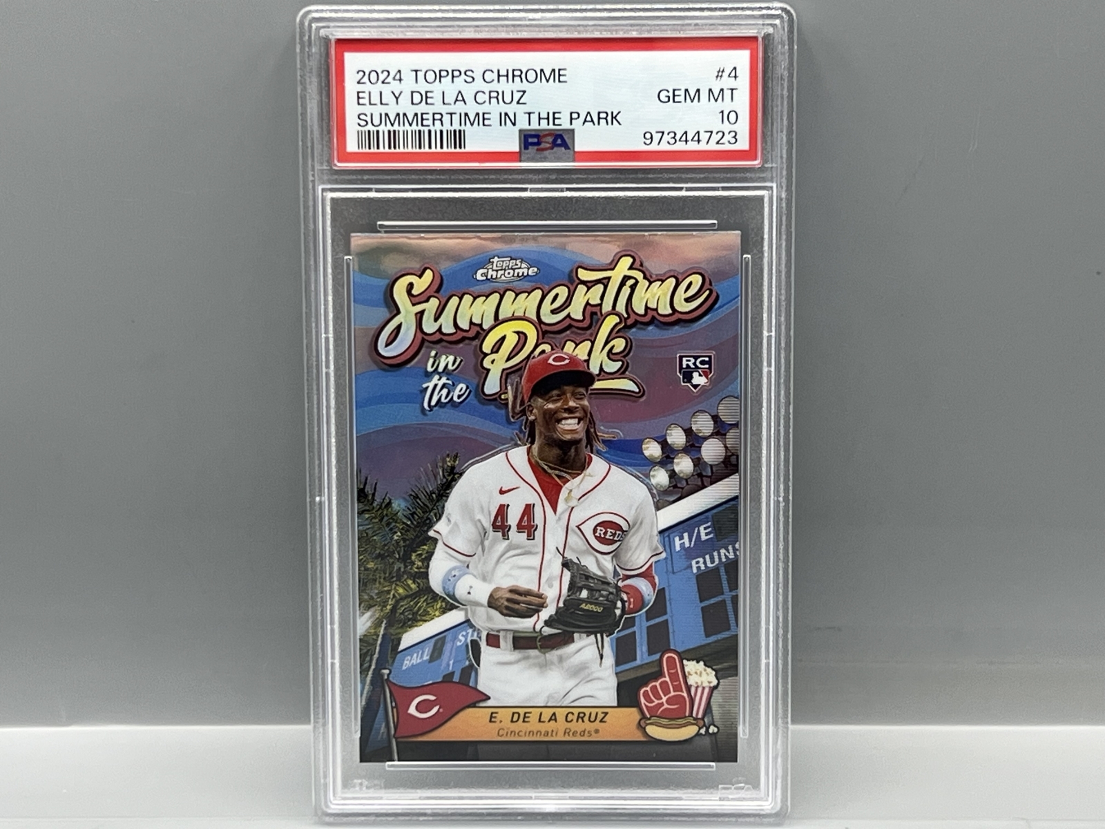 2024 Topps Chrome Elly De La Cruz Summertime In The Park RC #4 PSA Gem Mint 10