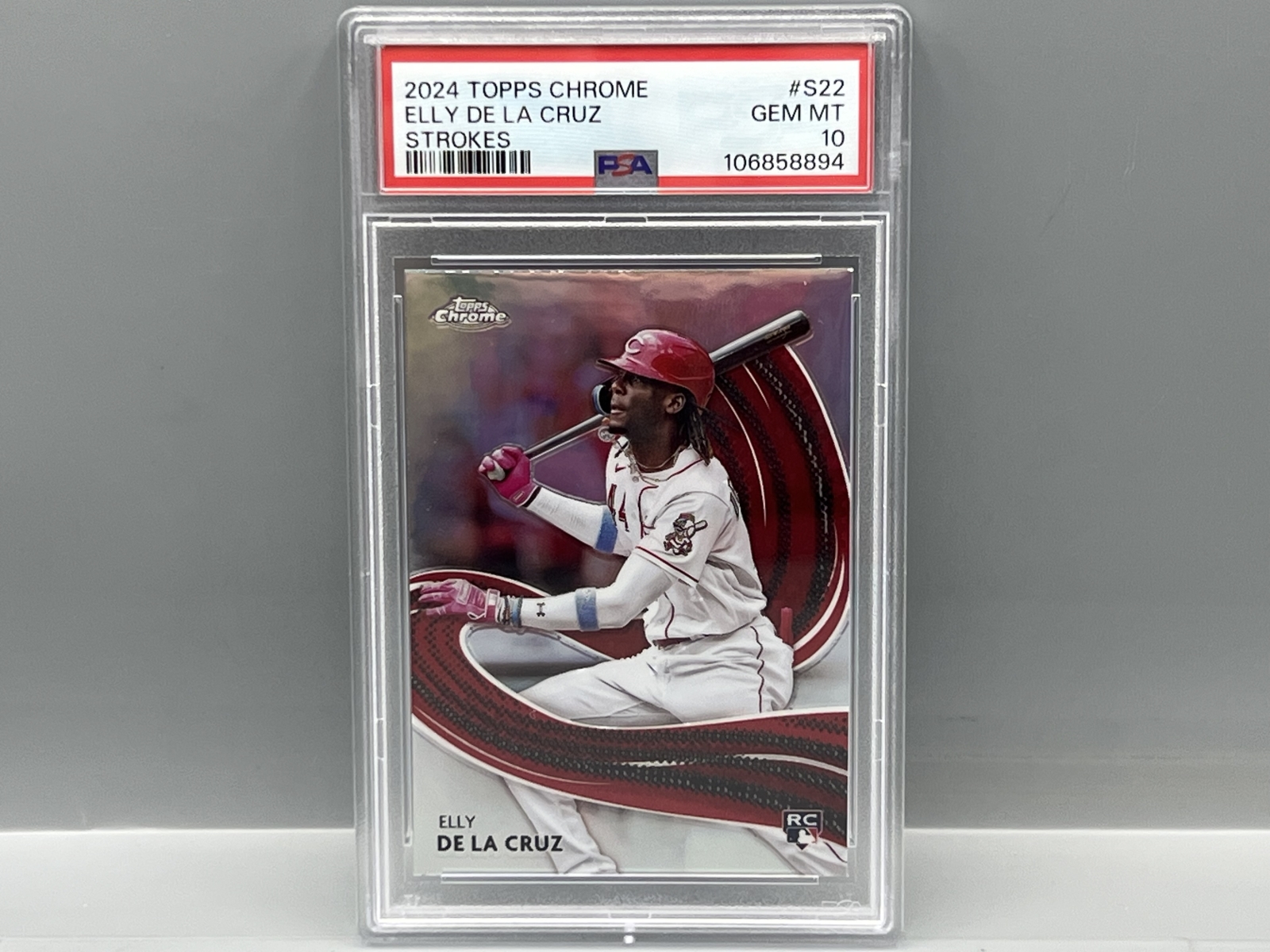 2024 Topps Chrome Elly De La Cruz Strokes RC #S22 PSA Gem Mint 10