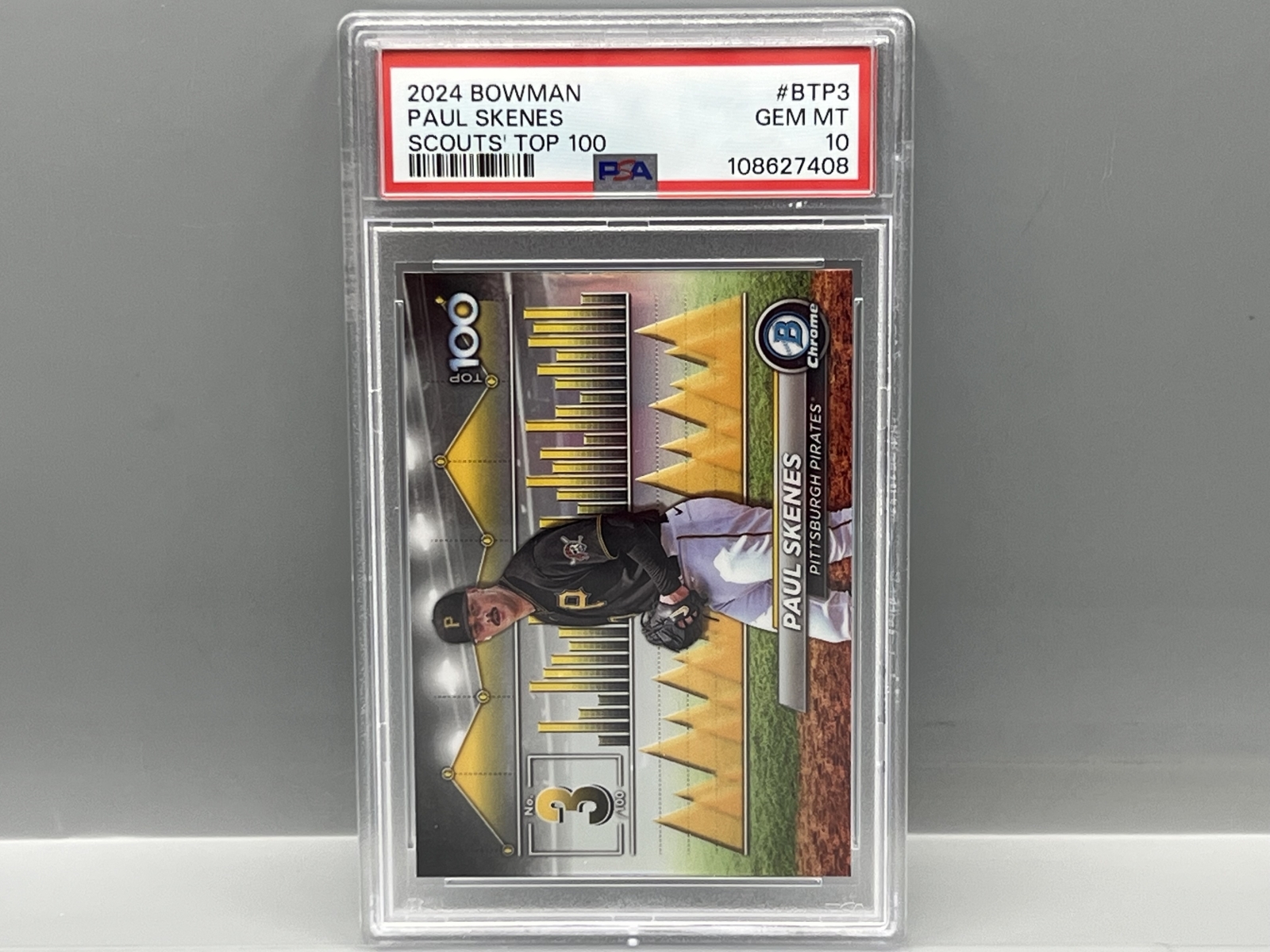 2024 Bowman Chrome Paul Skenes Scouts Top 100 #BTP3 PSA Gem Mint 10