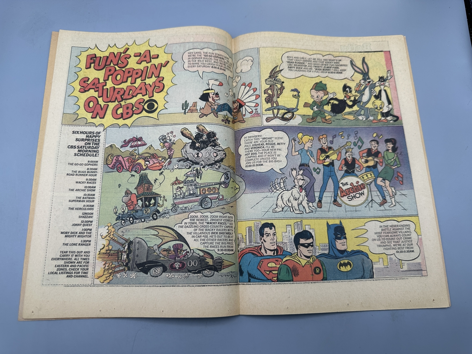 Archie Comics Archie's Joke Book Magazine #130 (1968) and Jughead's Jokes #11 (1969) - Includes CBS Saturday morning cartoon advertisement