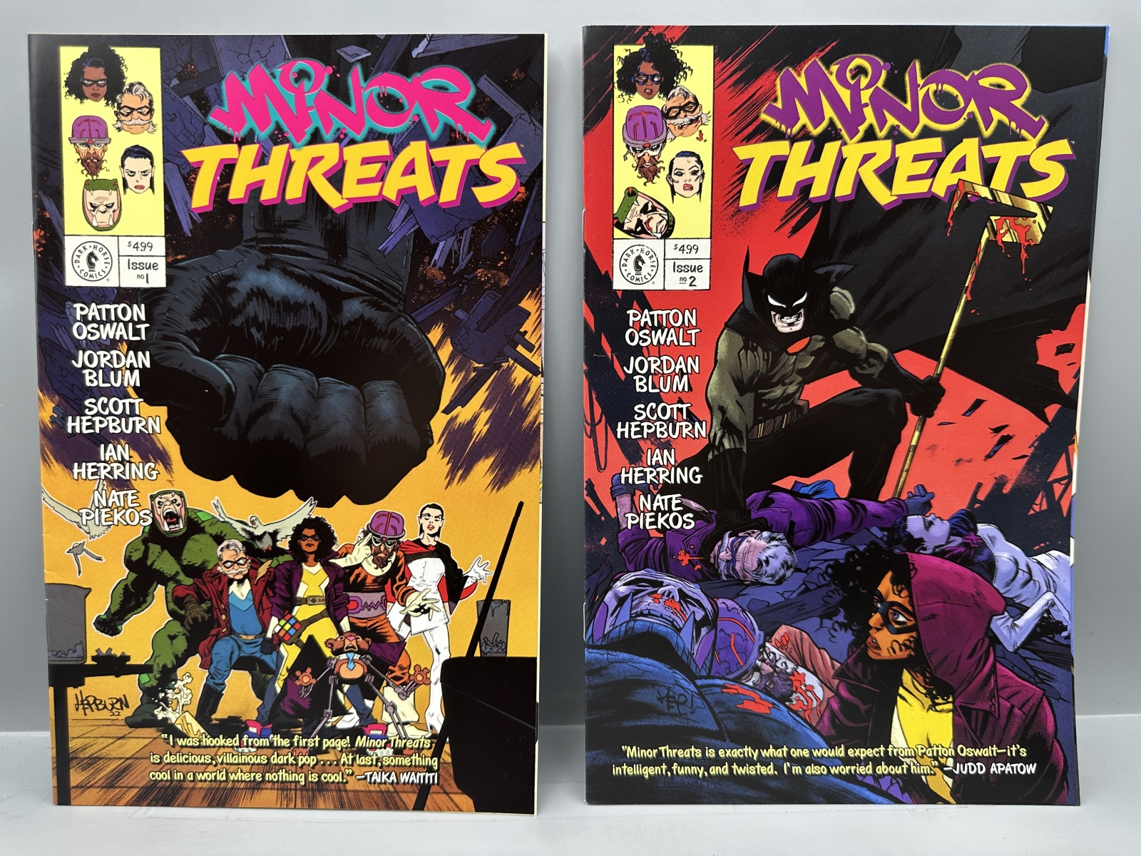 Dark Horse Comics Minor Threats #1 & 2 (2022) - Co-written by Patton Oswalt - Lot of 4