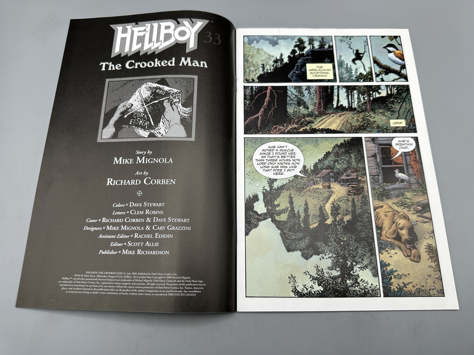 Dark Horse Comics Hellboy: The Crooked Man #1-3 (2008) - Complete limited series - Richard Corben art - First appearance of The Crooked Man
