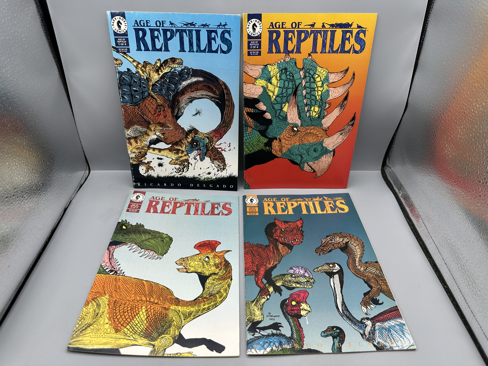 Dark Horse Comics Age of Reptiles #1, #2, #3, and #4 (1993) - Complete miniseries - Ricardo Delgado art