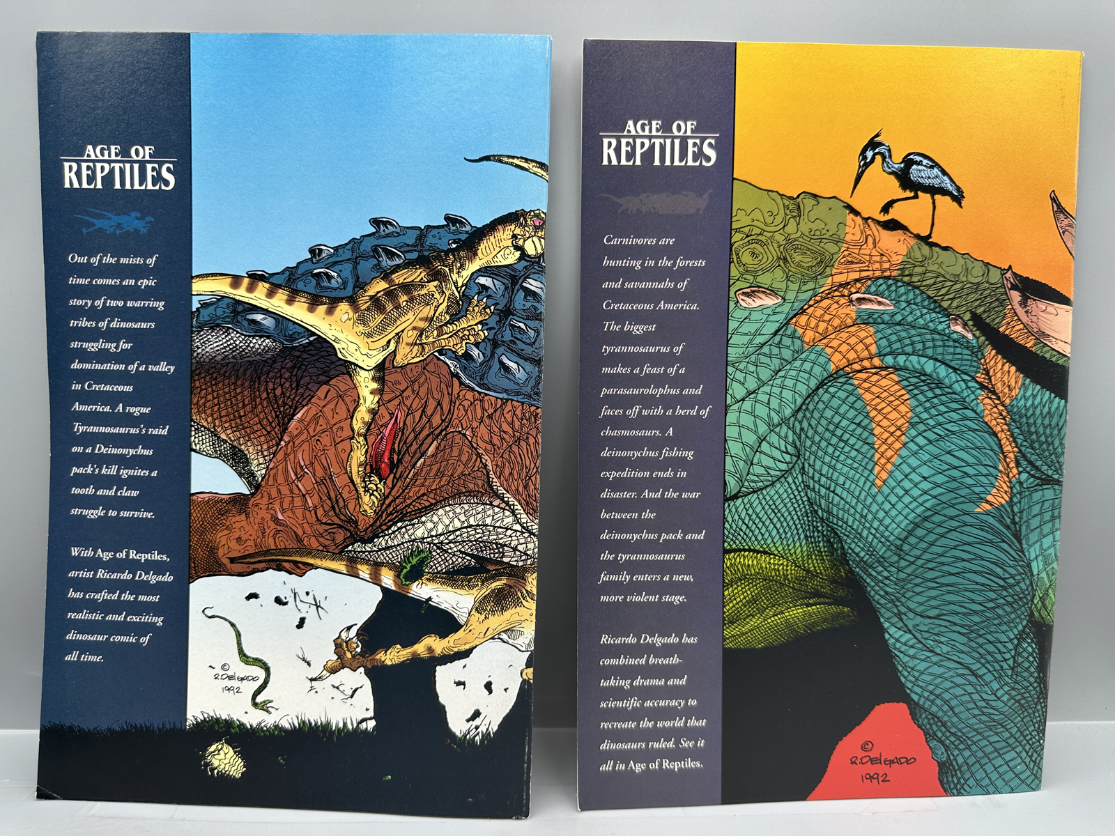 Dark Horse Comics Age of Reptiles #1, #2, #3, and #4 (1993) - Complete miniseries - Ricardo Delgado art