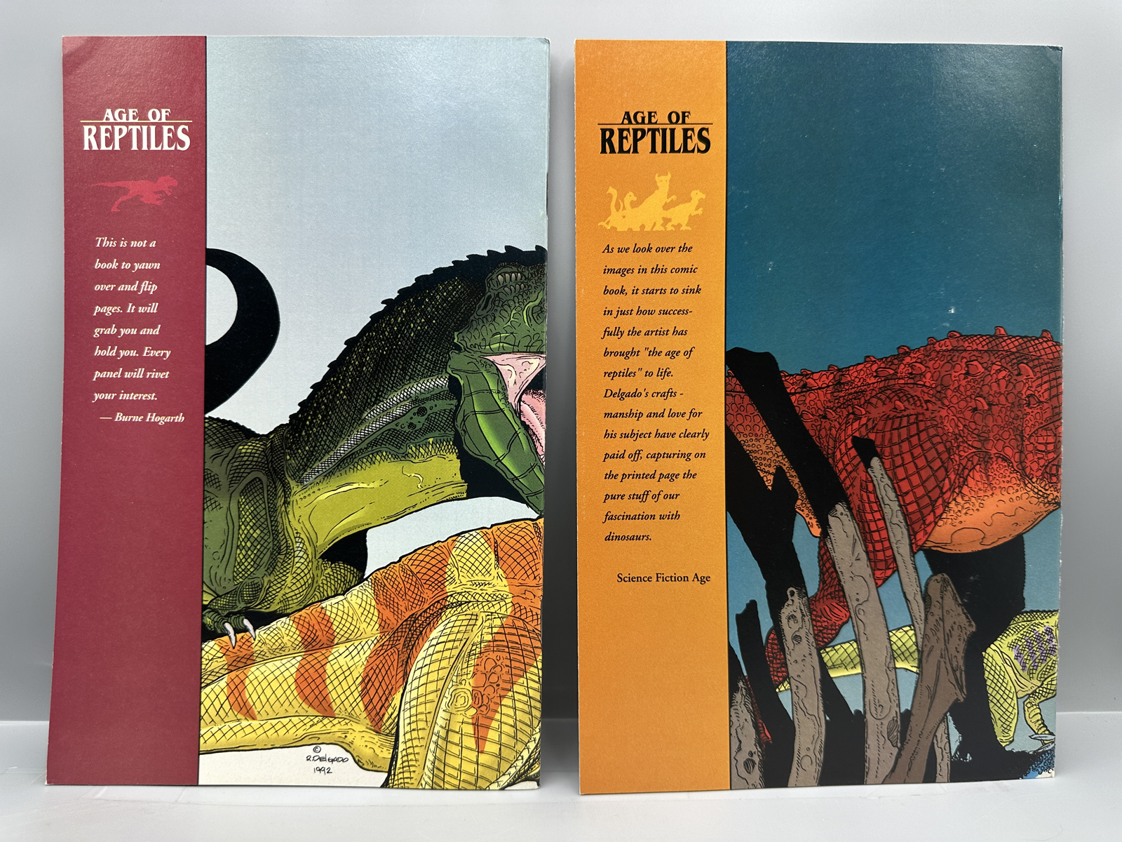 Dark Horse Comics Age of Reptiles #1, #2, #3, and #4 (1993) - Complete miniseries - Ricardo Delgado art