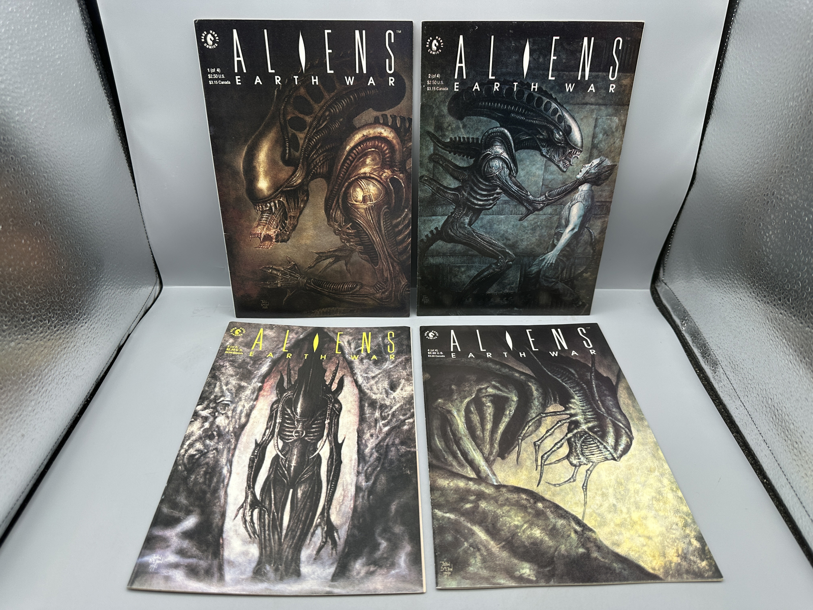Dark Horse Comics Aliens: Earth War #1-4 (1990) - Complete 4-issue miniseries - John Bolton covers - Sam Kieth interior art