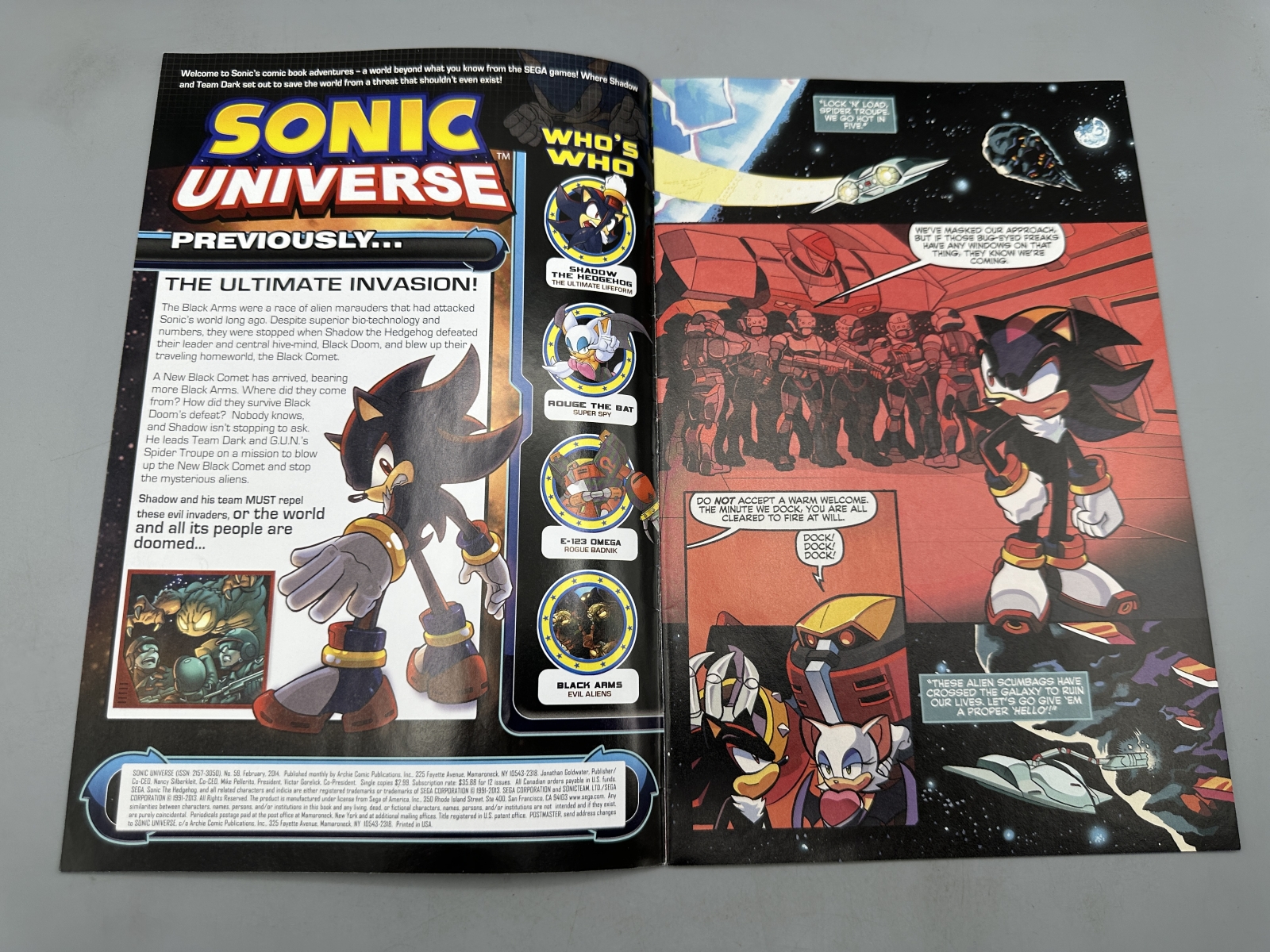 Archie Comics Sonic Universe #59 (2014) - Variant Edition - 1st app of Eclipse the Darkling - Shadow Fall Part 1 of 4 - Tracy Yardley cover 